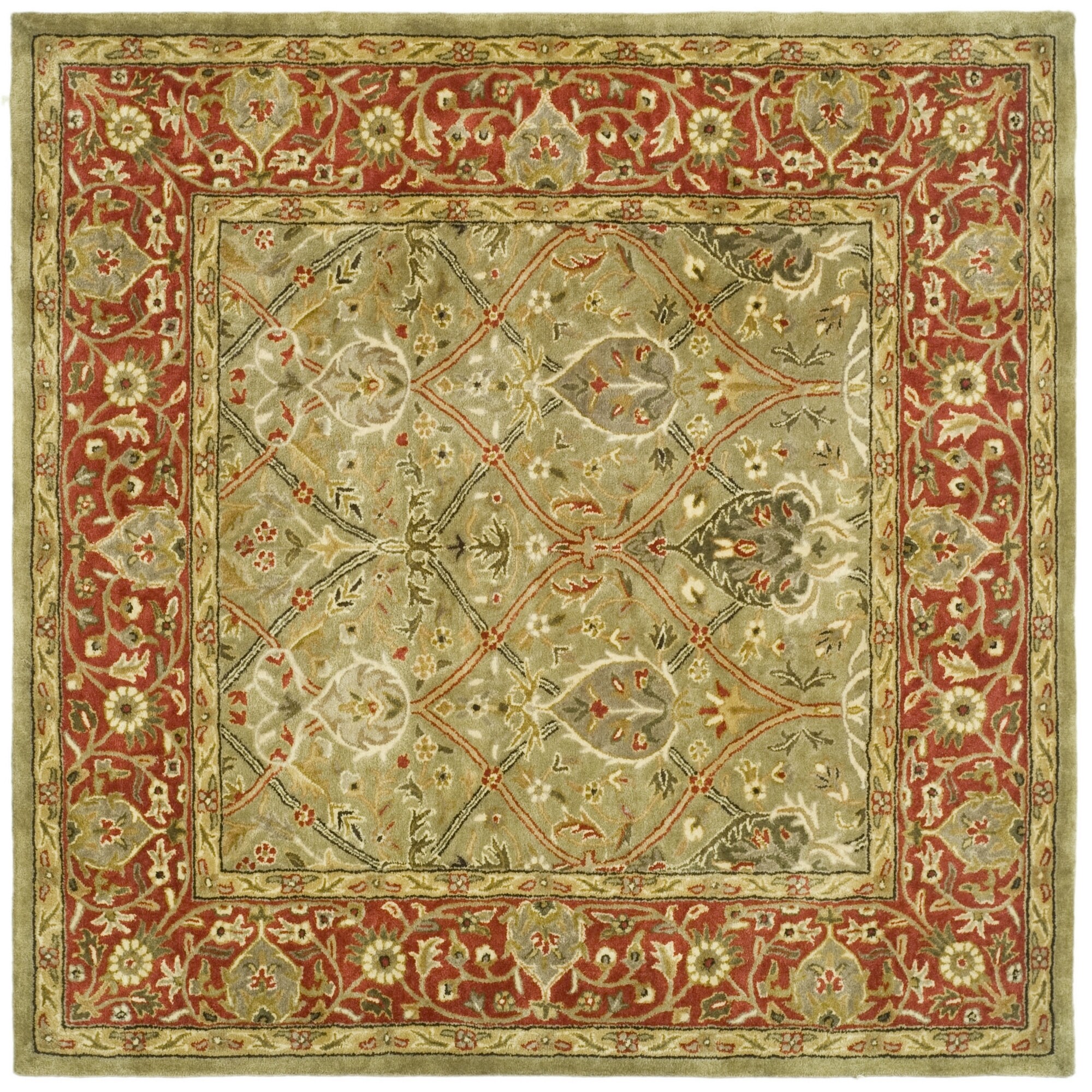 Shop Safavieh Handmade Persian Legend Light Green Rust Wool Rug