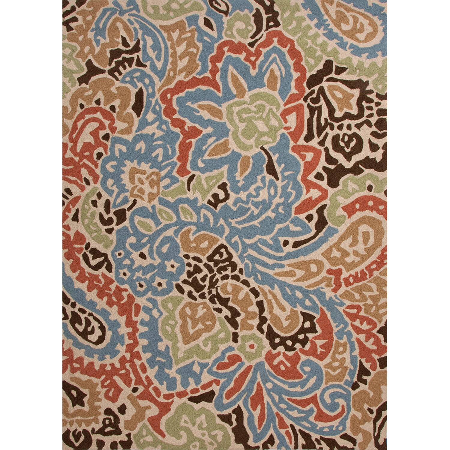 Hand Hooked Indoor Outdoor Abstract Pattern Multi Colored Rug 9 X 12 9 X 12