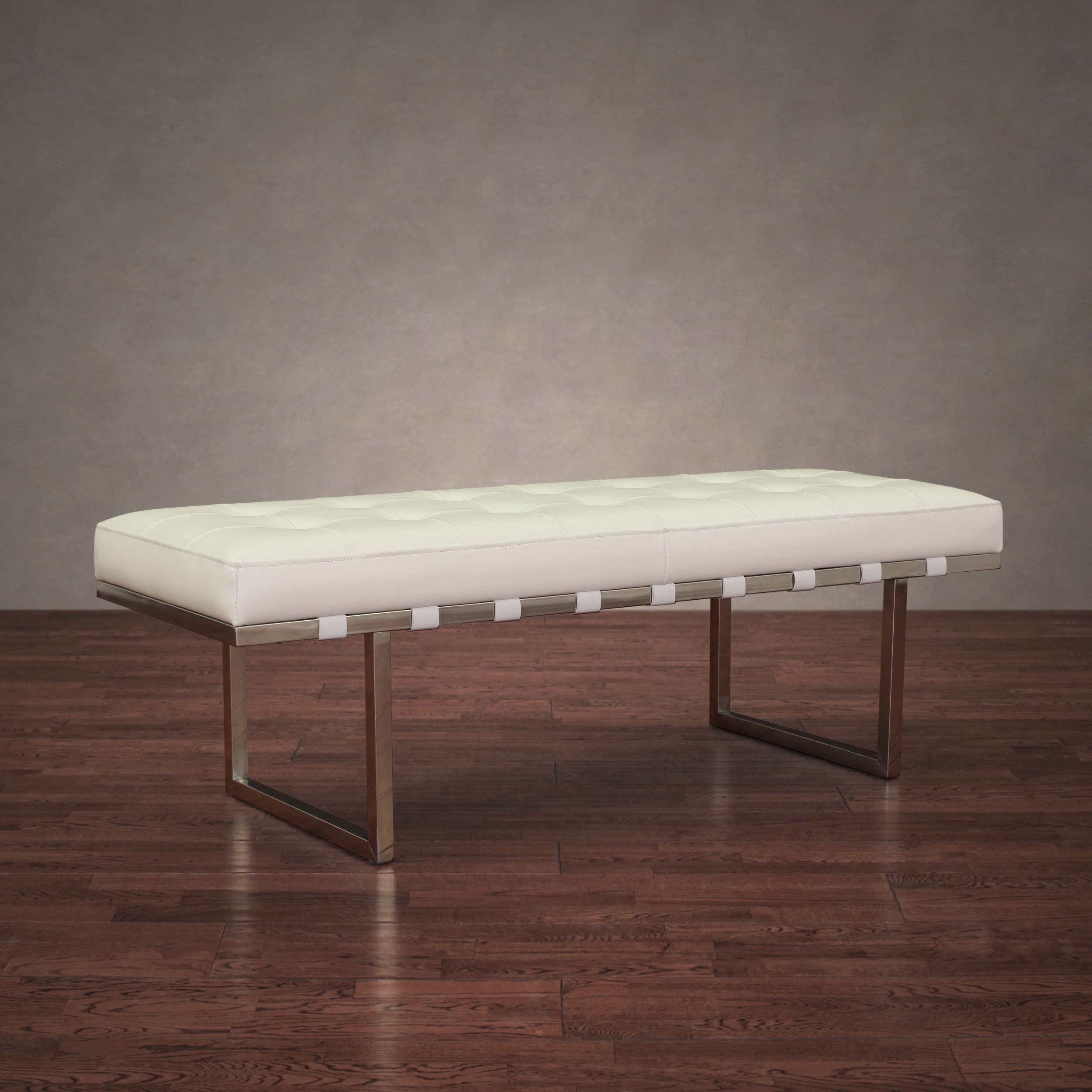 AndalucÃa White And Stainless Steel Modern Leather Buttontufted Bench Free Shipping Today Overstockcom . AndalucÃa White And Stainless Steel Modern Leather Buttontufted andalucÃa white and stainless steel modern leather buttontufted bench free shipping today overstockcom . andalucÃa white and stainless steel modern leather buttontufted