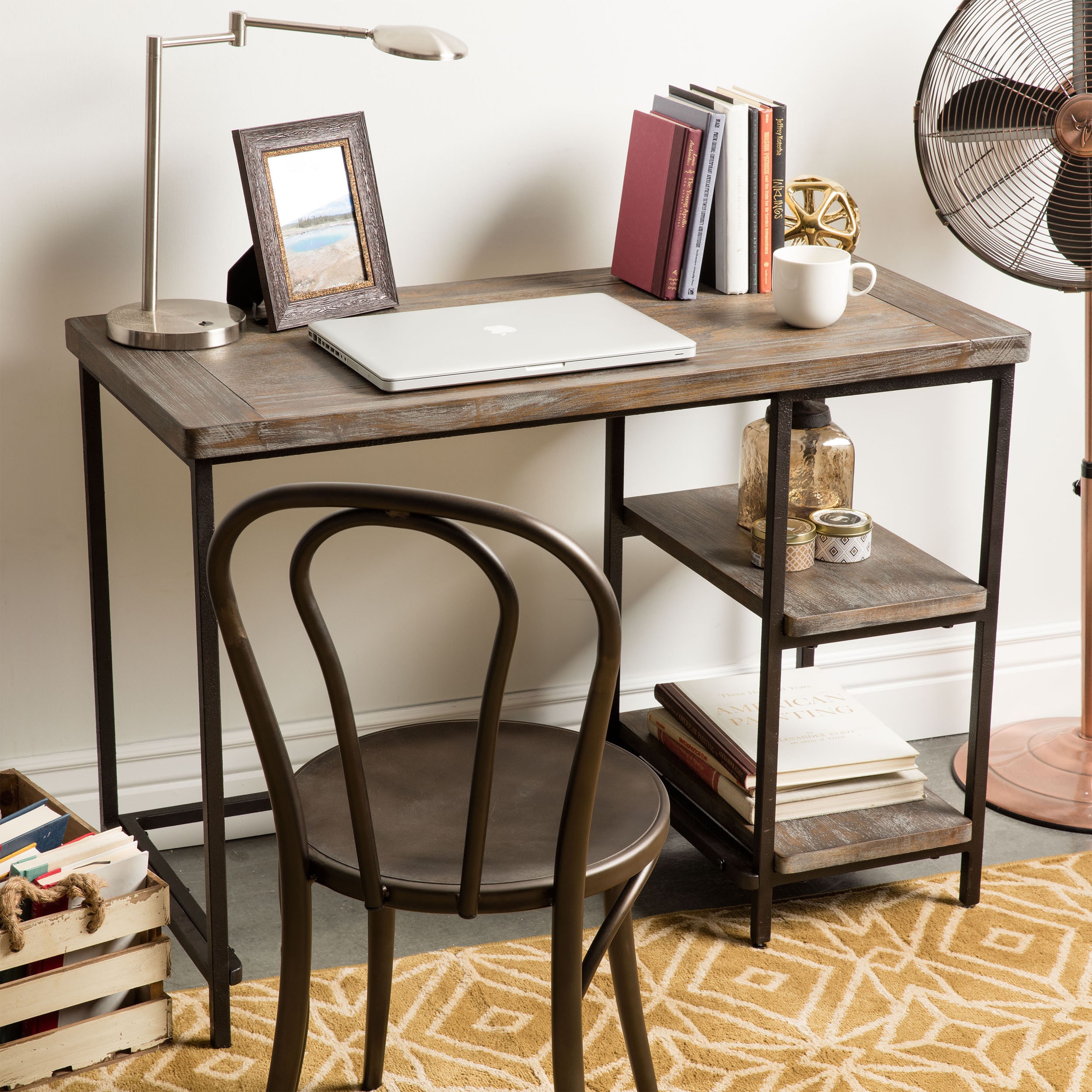 Shop Carbon Loft Renate Distressed Grey Slim Writing Desk