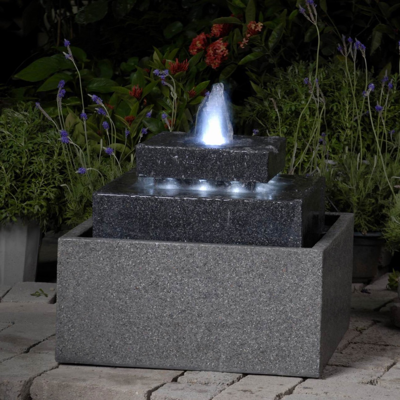 Square Shape With Led Lights Indoor Outdoor Water Fountain Square Shape With Led Lights Indoor Outdoor Water Fountain Free Shipping Today 8225401