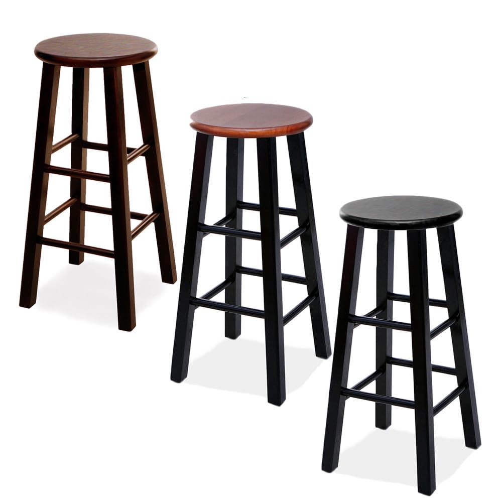 Round Wood Bar Stools Set Of 2 Free Shipping Today Round Wood Bar Stools Set Of 2 Free Shipping Today 8330123