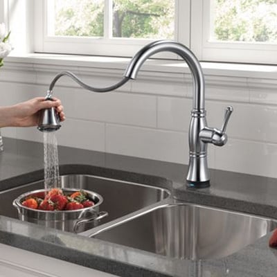 Delta Cidy Single Handle Pull Down Kitchen Faucet With Delta Cidy Single Handle Pull Down Kitchen Faucet With Touch2o Technology Free Shipping Today 8343386