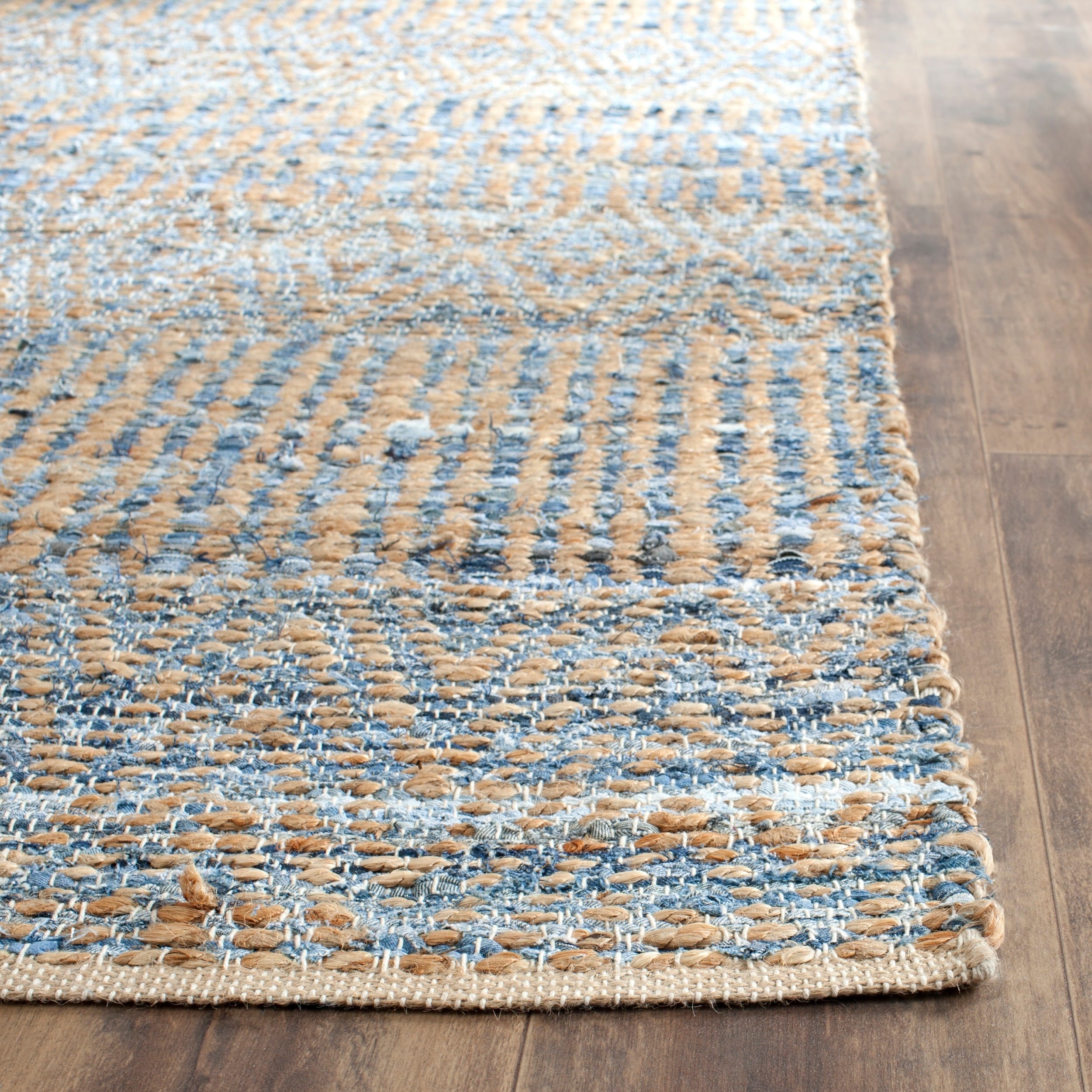 Safavieh Cape Cod Handmade Natural Blue Jute Fiber Rug 8 Safavieh Cape Cod Handmade Natural Blue Jute Fiber Rug 8 X 10 Free Shipping Today 15658287