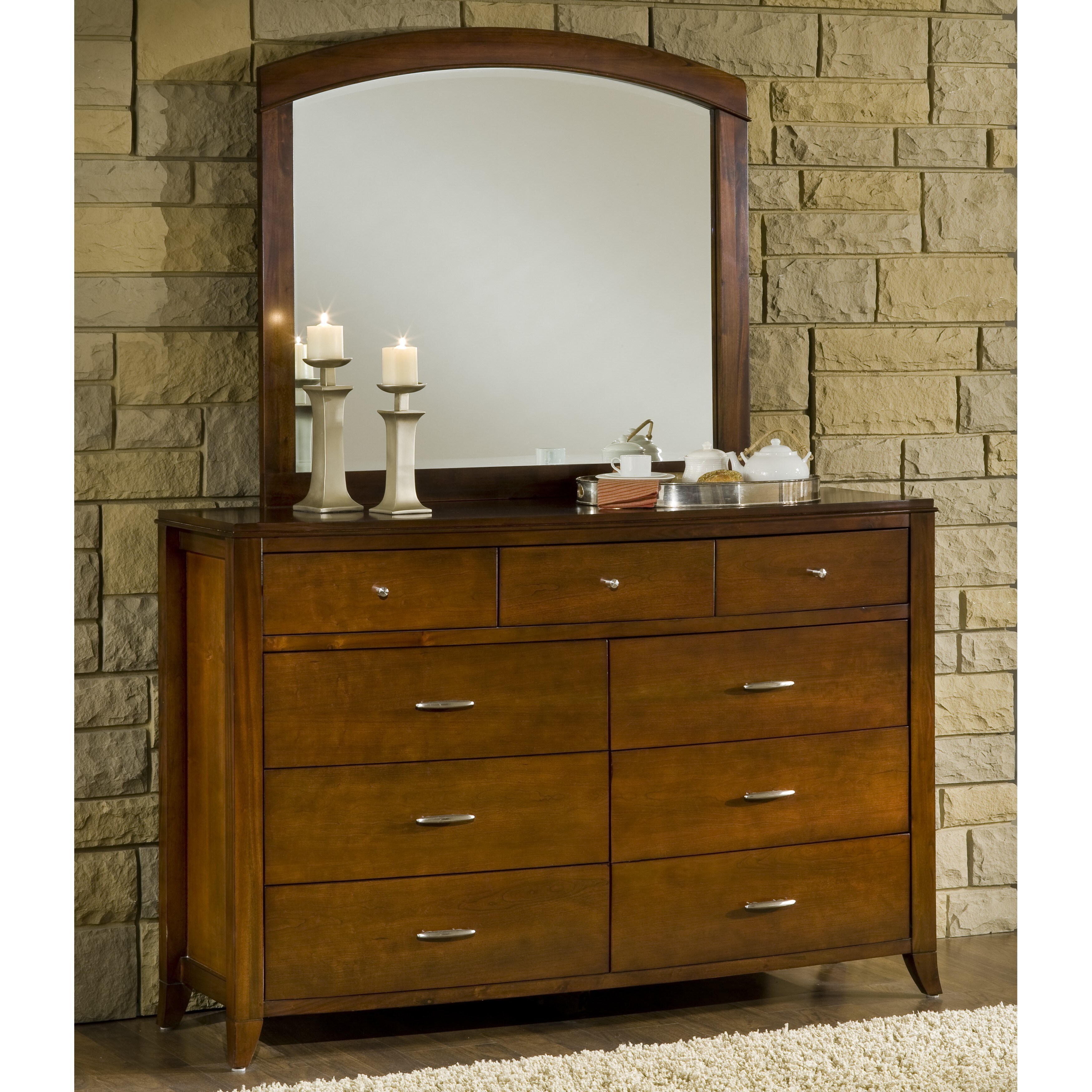 Shop Bow Front 9 Drawer Dresser Free Shipping Today Overstock