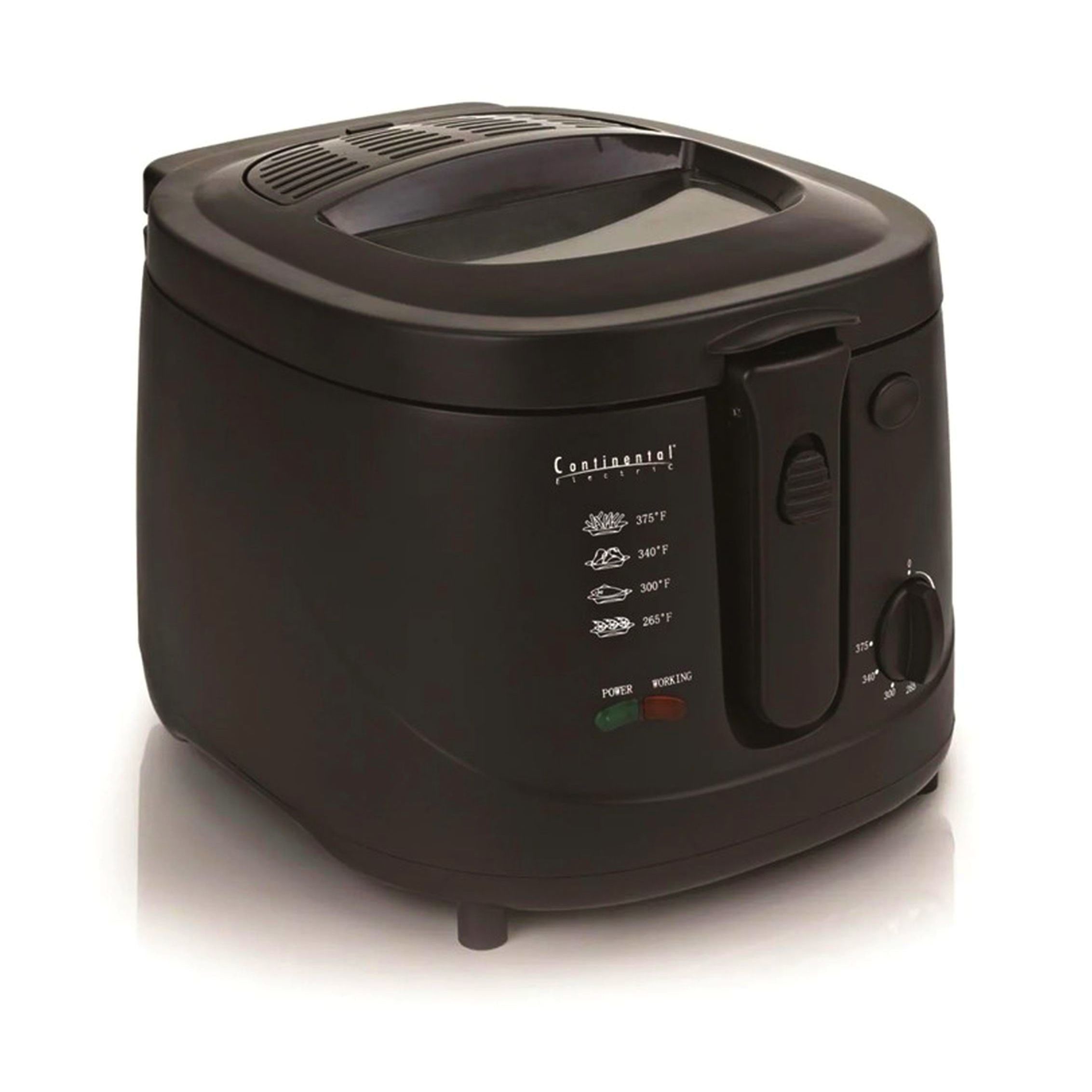 Shop Continental Electric Deep Fryer 2.5 Liter Cool Touch Black - Free  Shipping Today - Overstock - 8366571