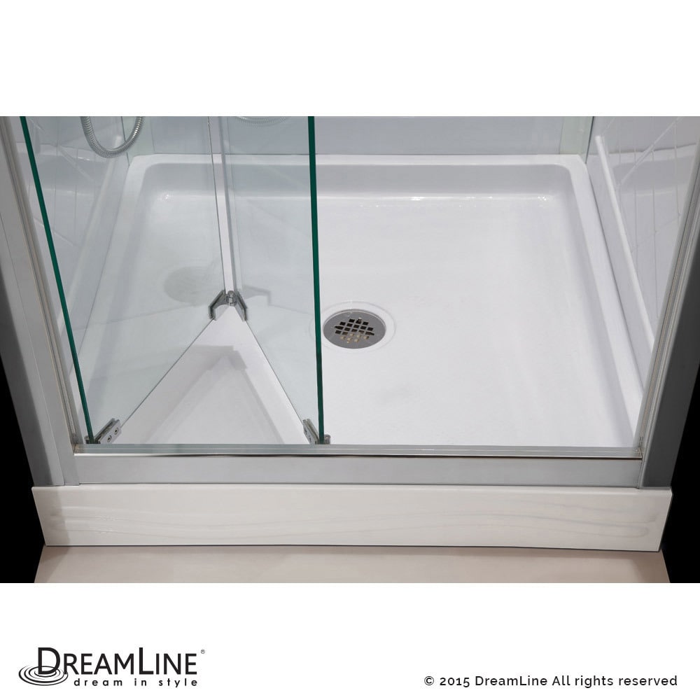 Dreamline Erfly Frameless Bi Fold Shower Door 36 In By Dreamline Erfly Frameless Bi Fold Shower Door 36 In By Single Threshold Base And Qwall 5 Backwall Kit Free Shipping Today
