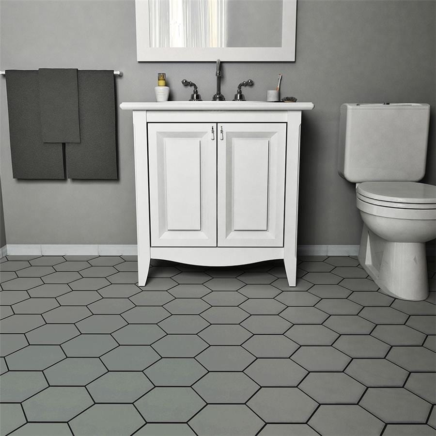 Somertile 7x8 Inch Hextile Matte Gris Porcelain Floor And Wall Somertile 7x8 Inch Hextile Matte Gris Porcelain Floor And Wall Tile 14 Tiles 4 Sqft Free Shipping On Orders Over 45 8448803