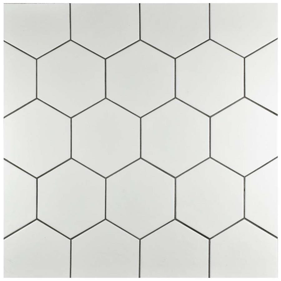 Somertile Hextile Matte White Porcelain Floor And Wall Tile Set Somertile Hextile Matte White Porcelain Floor And Wall Tile Set Of 14 Free Shipping On Orders Over 45 15742539