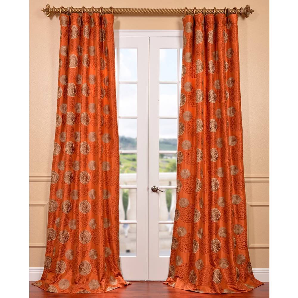 Shop Exclusive Fabrics Zen Garden Harvest Orange Embroidered Faux