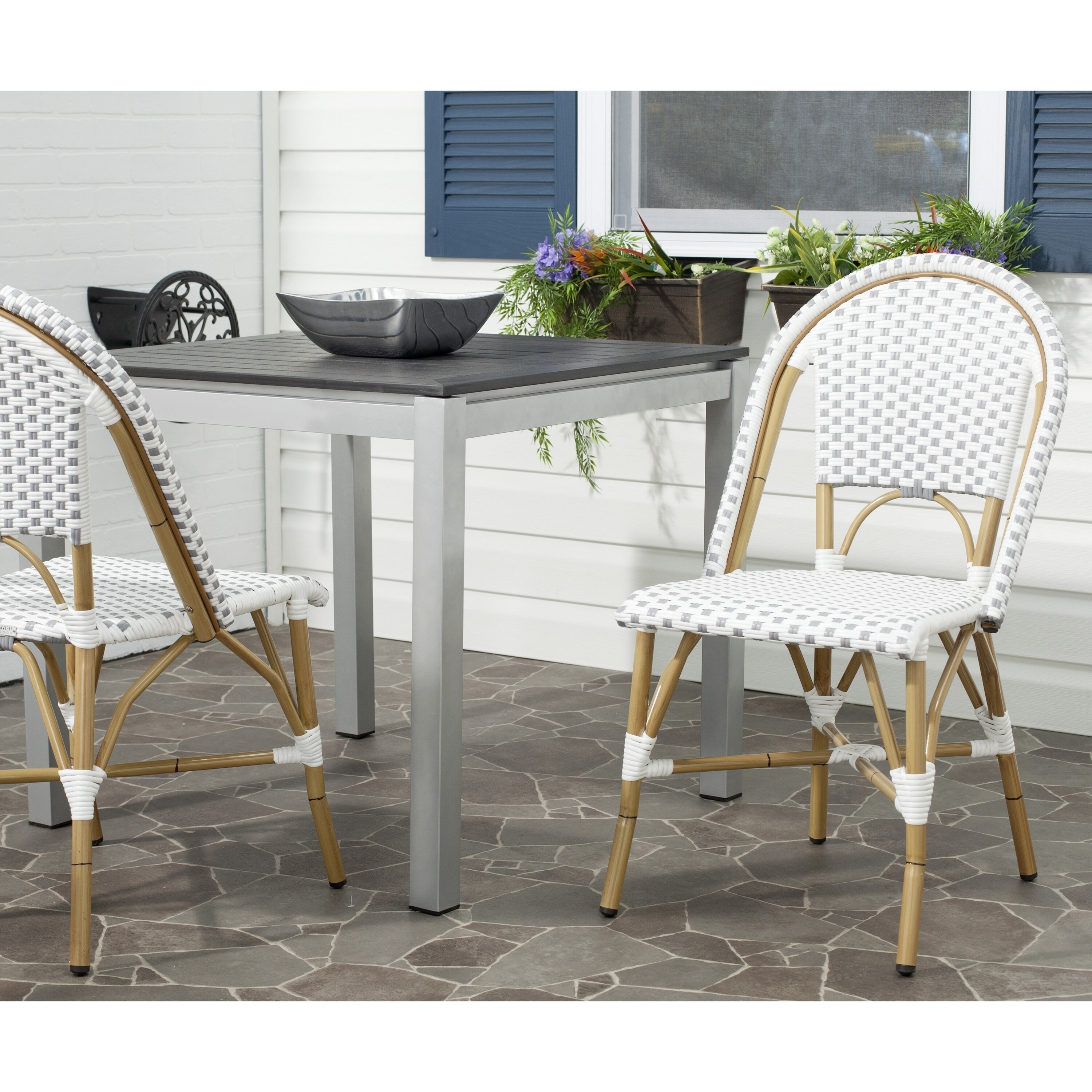 Shop Safavieh Rural Woven Dining Salcha Grey White Indoor Outdoor