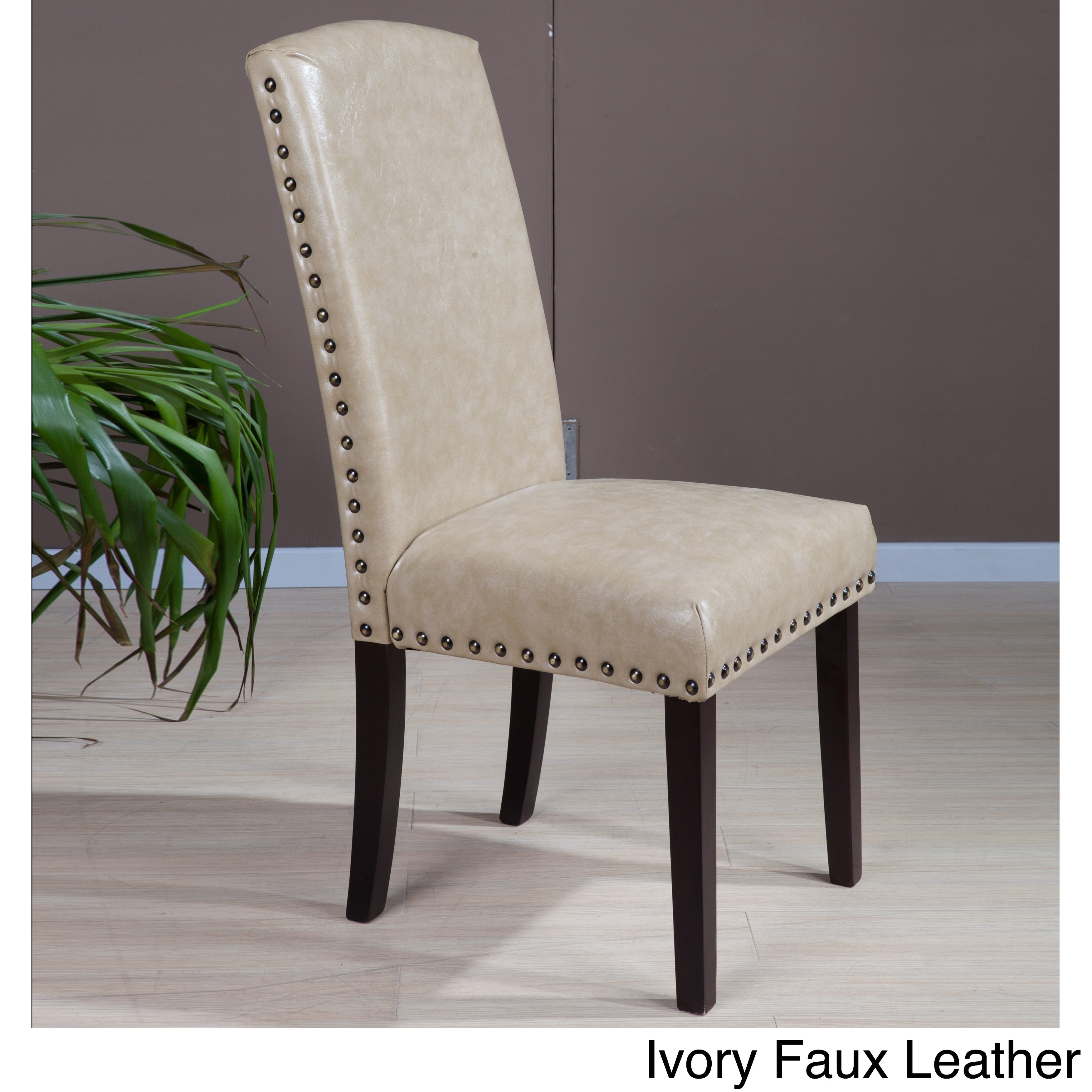 Faux Leather Nail Head Parson Chairs Set Of 2 On Faux Leather Nail Head Parson Chairs Set Of 2 On Free Shipping Today 8574728