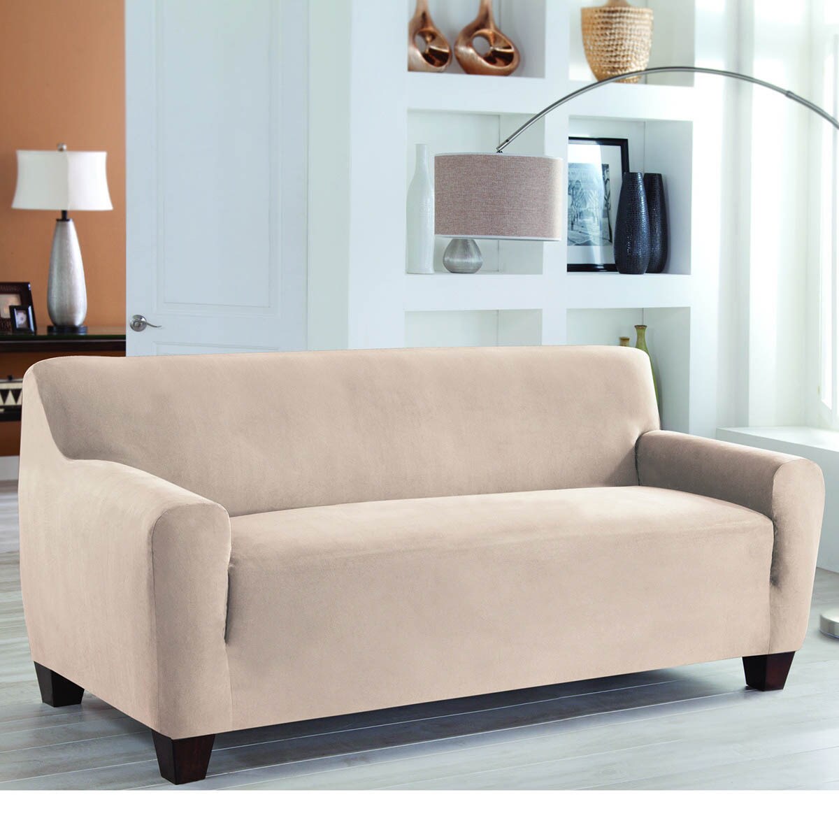 Tailor Fit Stretch Slipcover One Piece Sofa