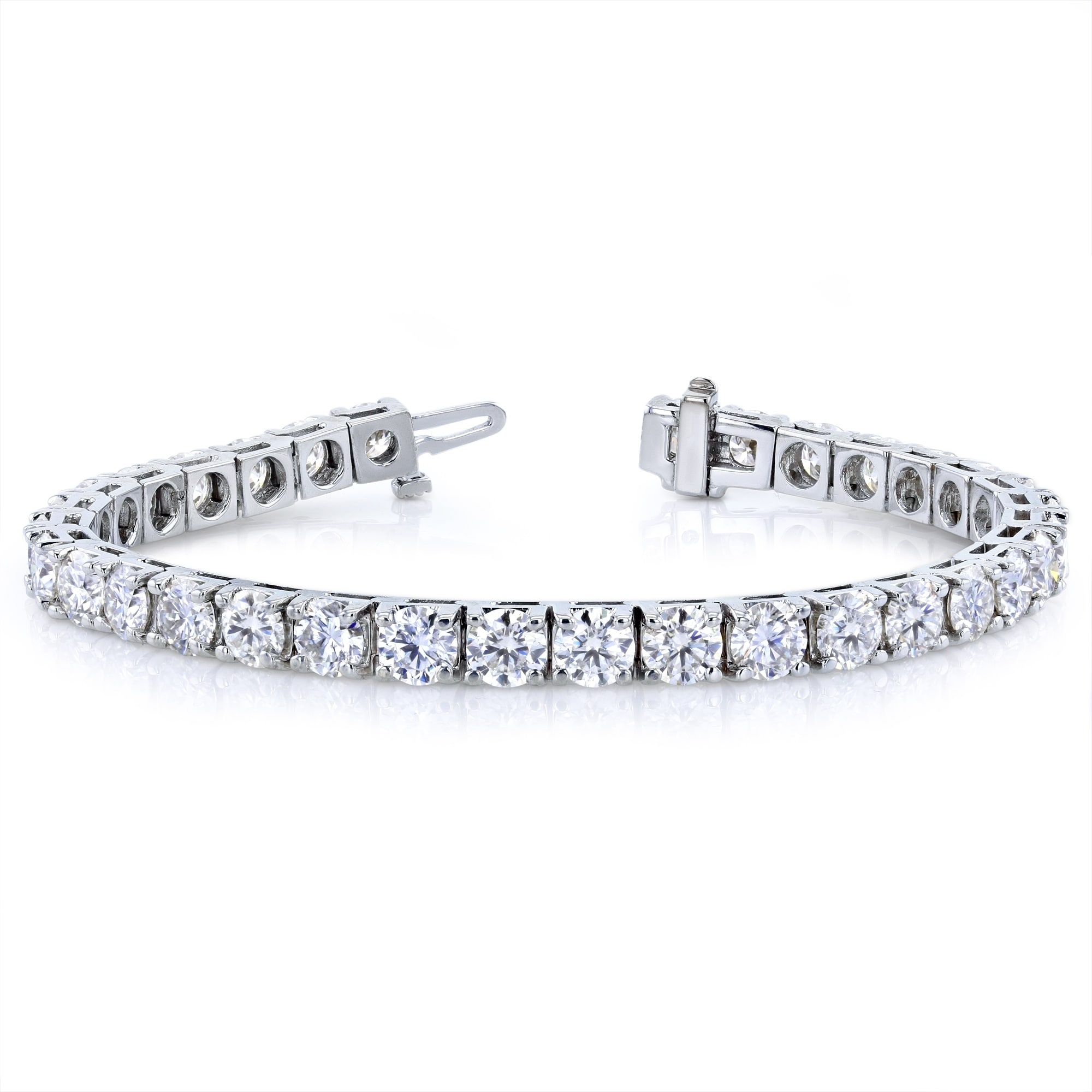 Annello By Kobelli 10k White Gold 16 1 2 Carats Tgw Moissanite Annello By Kobelli 10k White Gold 16 1 2 Carats Tgw Moissanite Tennis Bracelet Hi Vs On Free Shipping Today 8611905