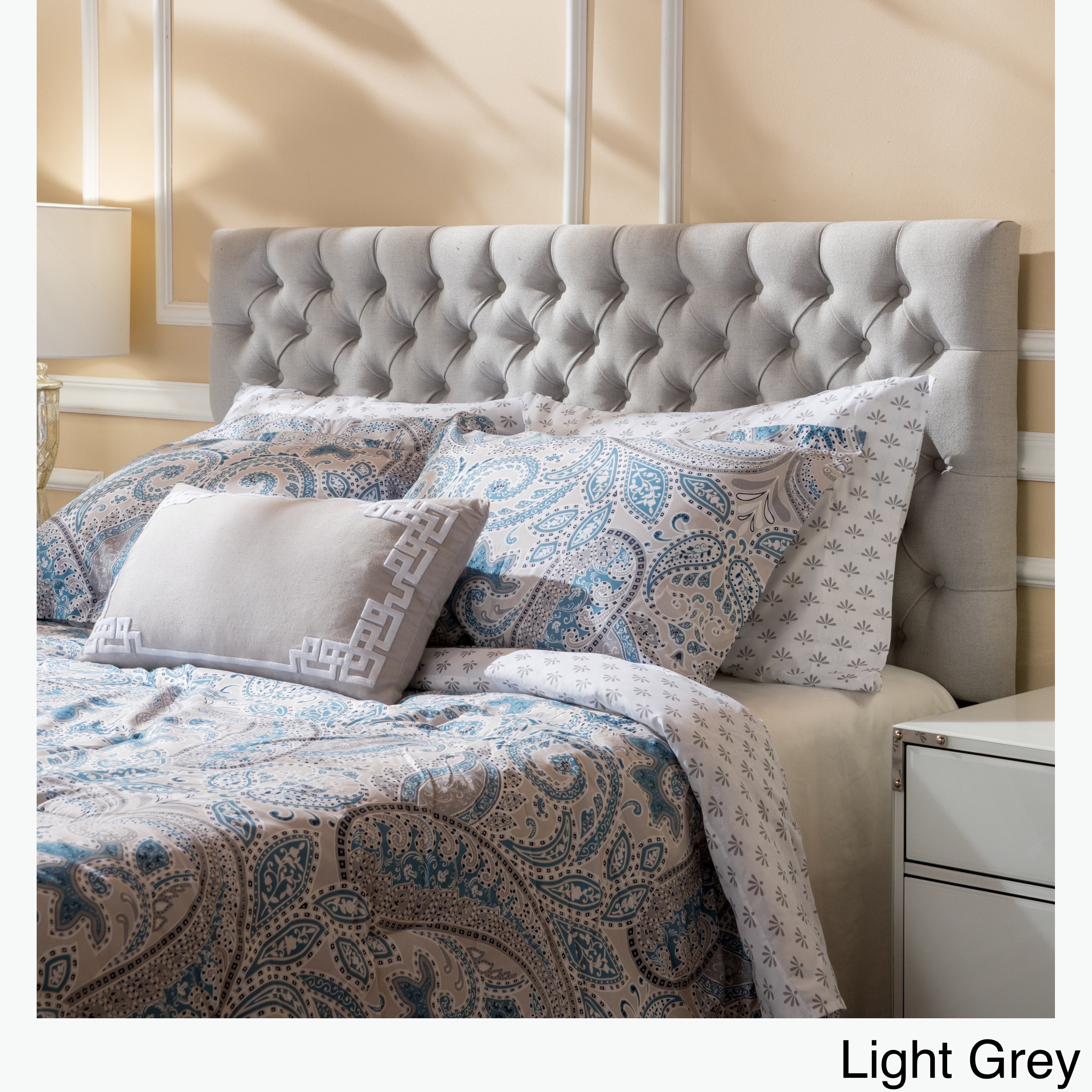 Jezebel Adjule Full Queen On Tufted Headboard By Jezebel Adjule Full Queen On Tufted Headboard By Christopher Knight Home Free Shipping Today 8614388