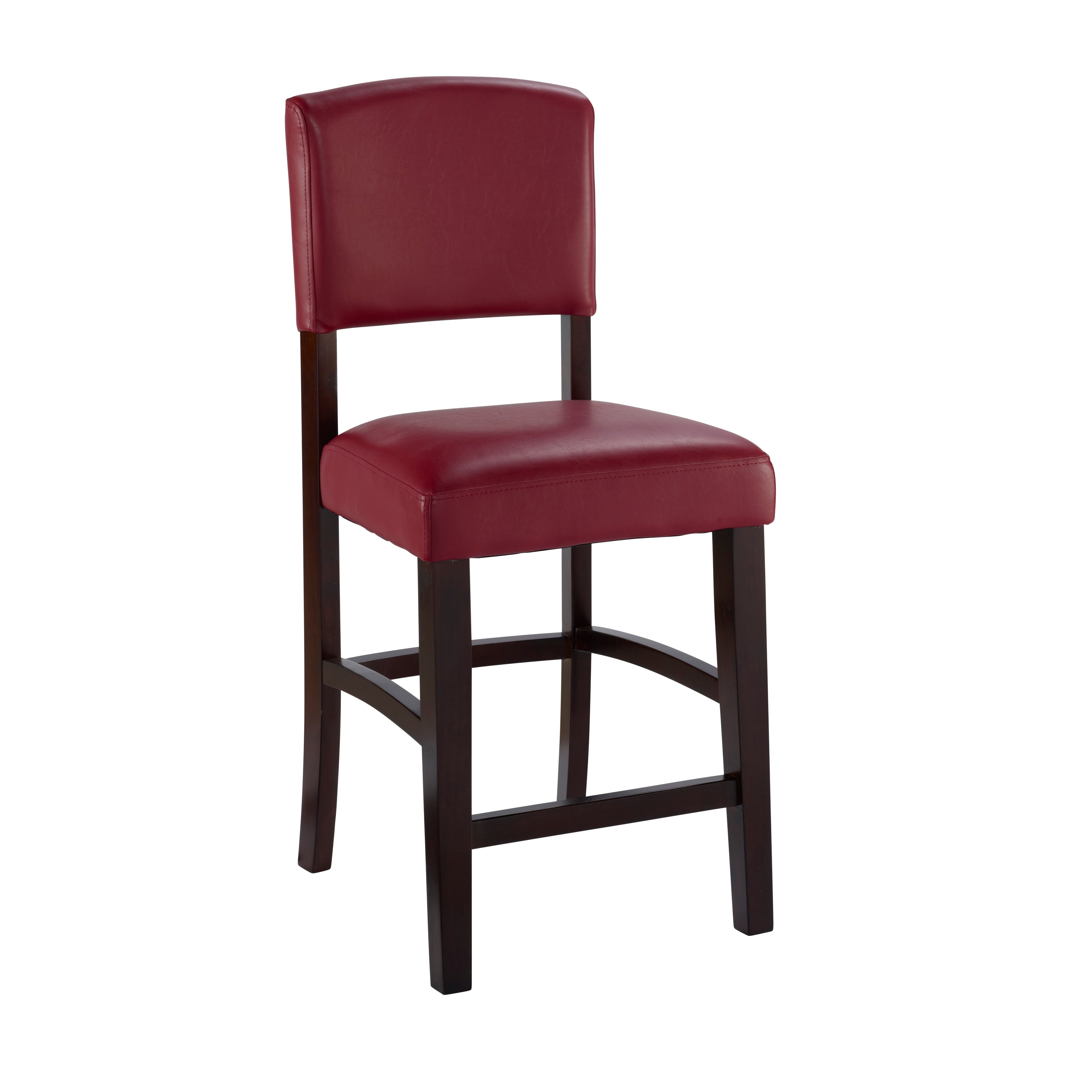 Linon Monte Carlo Stationary Bar Stool Dark Red Vinyl Free Linon Monte Carlo Stationary Bar Stool Dark Red Vinyl Free Shipping Today 8615435