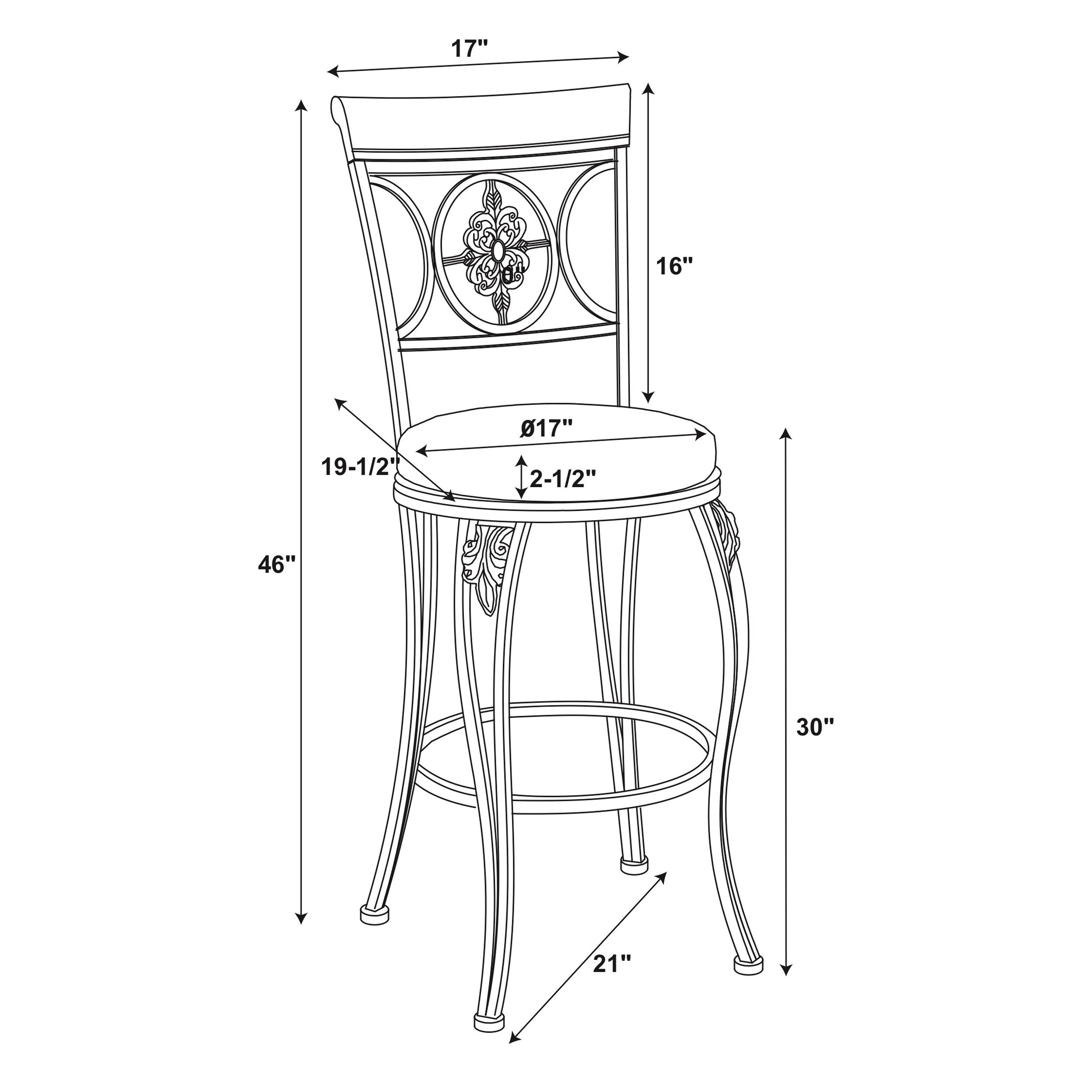 Linon Lily Flower Bar Stool Distressed Brown Pvc Free Shipping Linon Lily Flower Bar Stool Distressed Brown Pvc Free Shipping Today 15882429