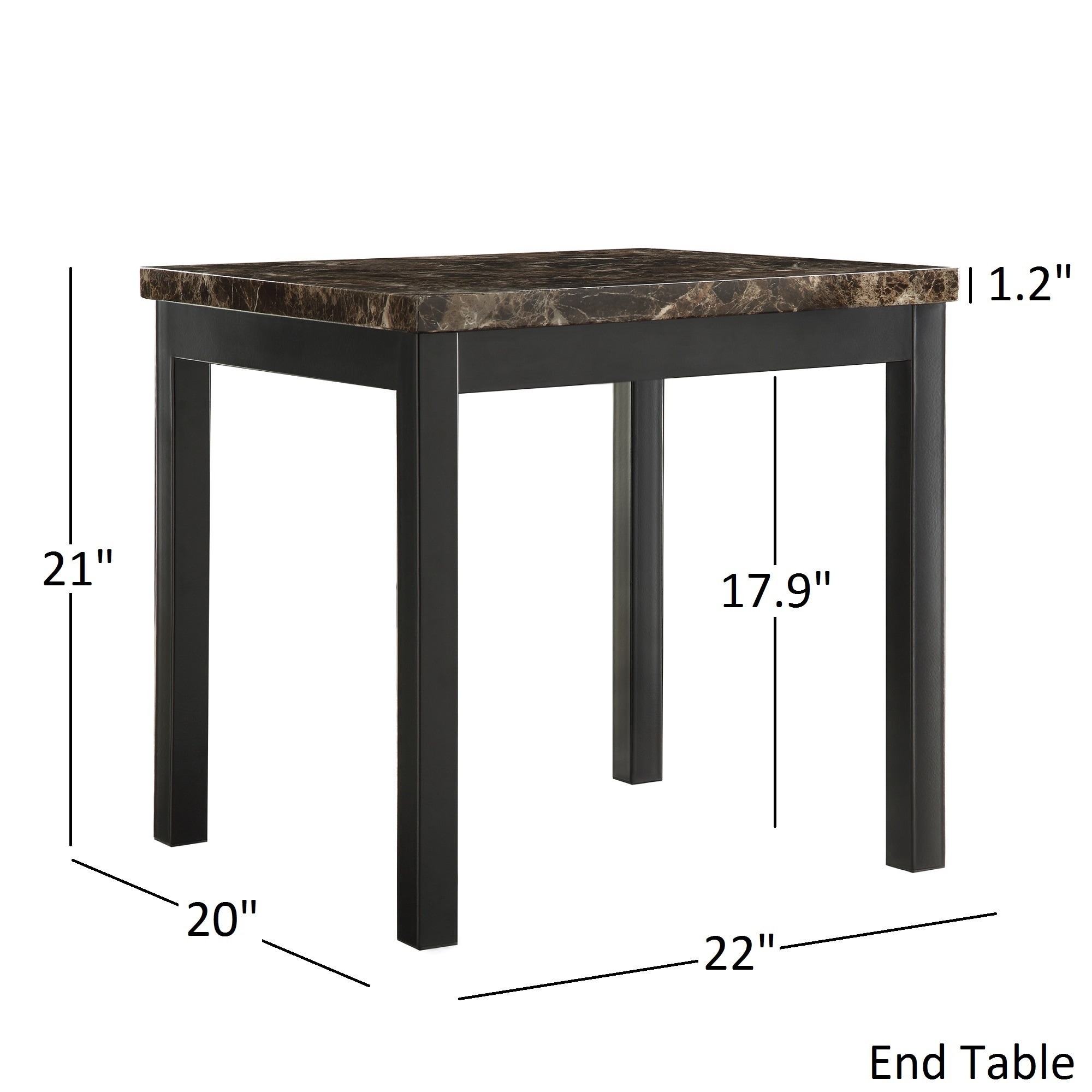 Darcy 3-piece Metal and Faux Marble Accent Table Set by iNSPIRE Q ... Darcy 3-piece Metal and Faux Marble Accent Table Set by iNSPIRE Q ...