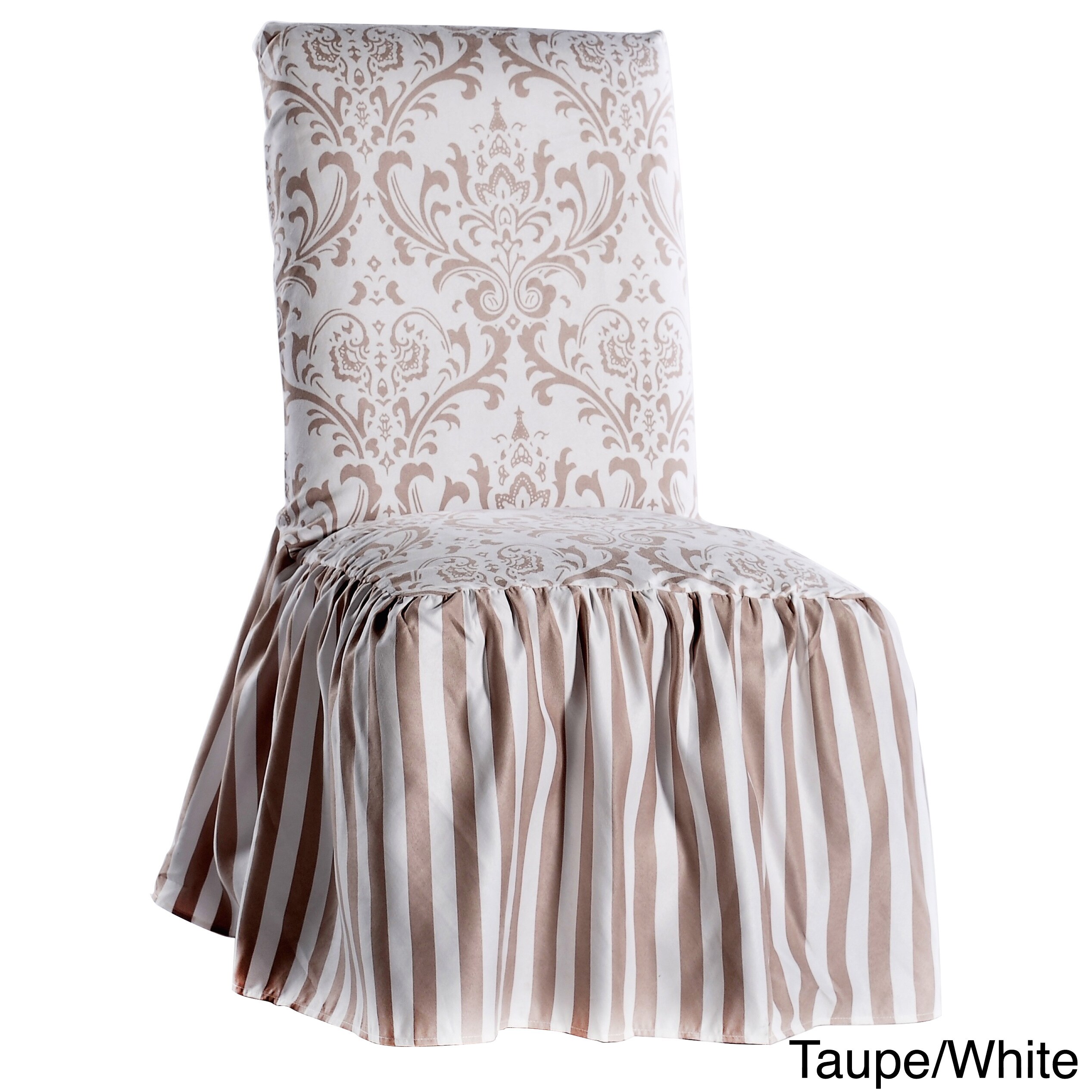 Damask And Stripe Dining Chair Slipcover Set Of 2 Free Damask And Stripe Dining Chair Slipcover Set Of 2 Free Shipping Today 8746935