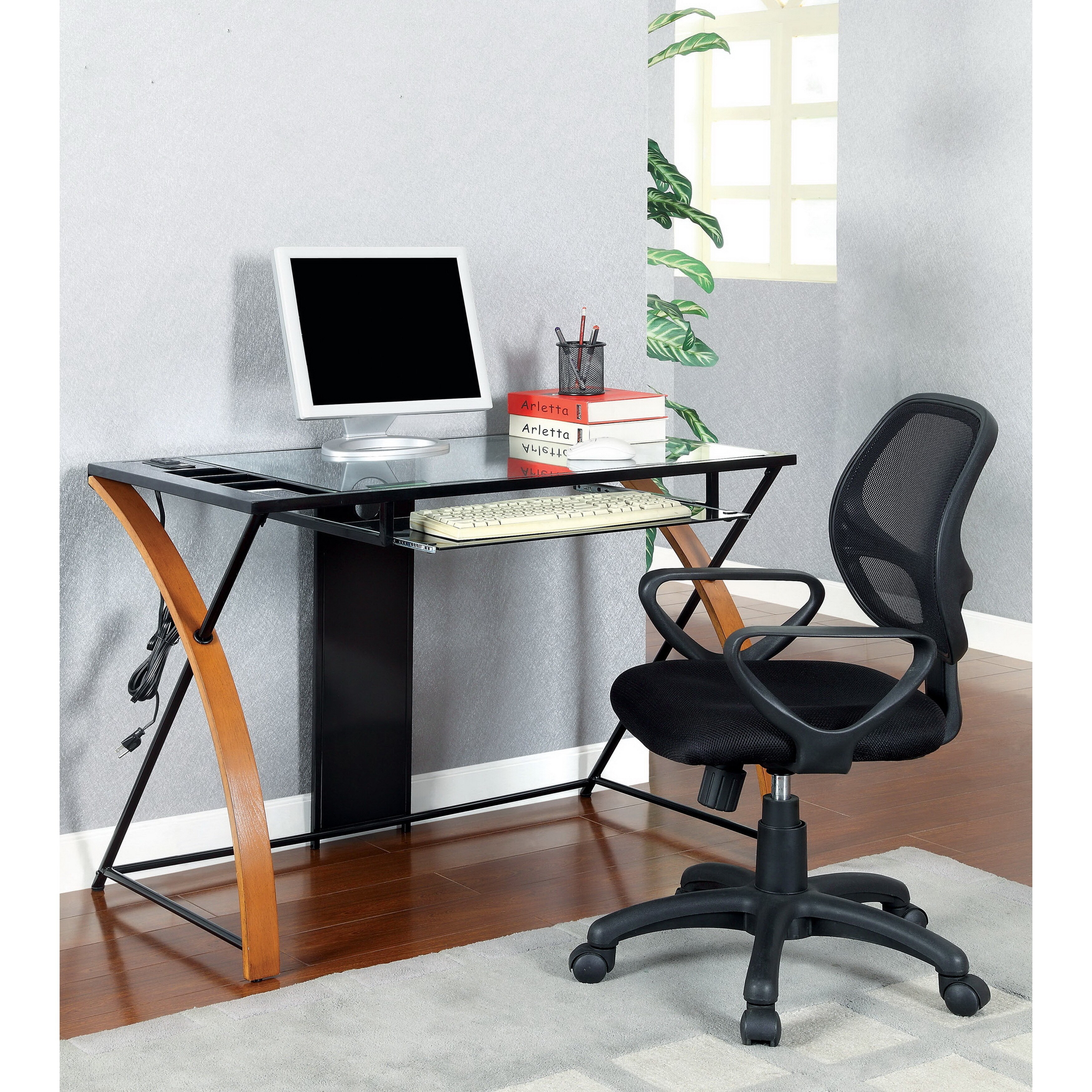 Modern Tempered Gl Computer Desk Home Design Ideas Sira Modern Tempered Gl Computer Desk Free Shipping Today