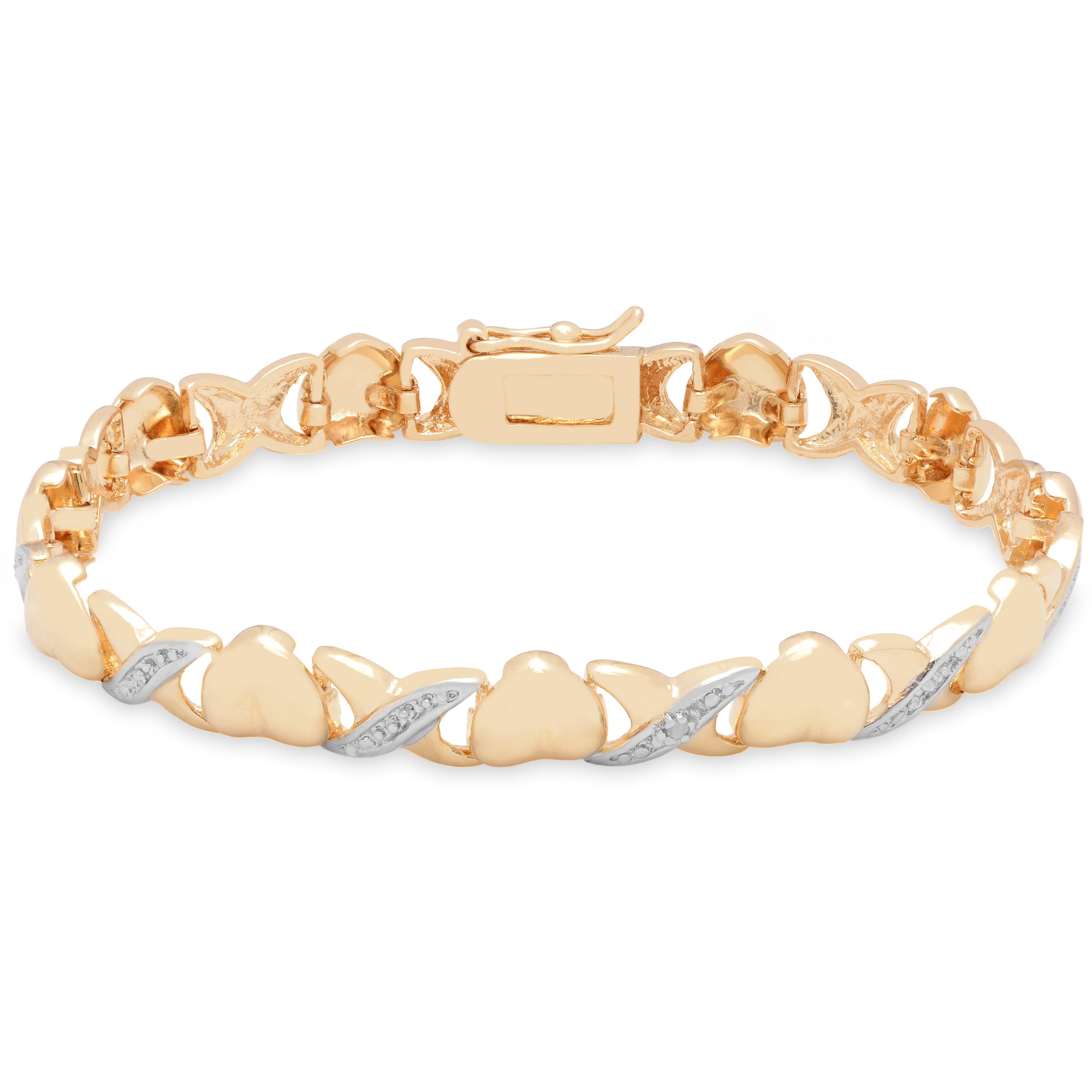 Finesque 18k Yellow Gold Overlay Diamond Accent Xoxo Bracelet Finesque 18k Yellow Gold Overlay Diamond Accent Xoxo Bracelet Free Shipping On Orders Over 45 8847025