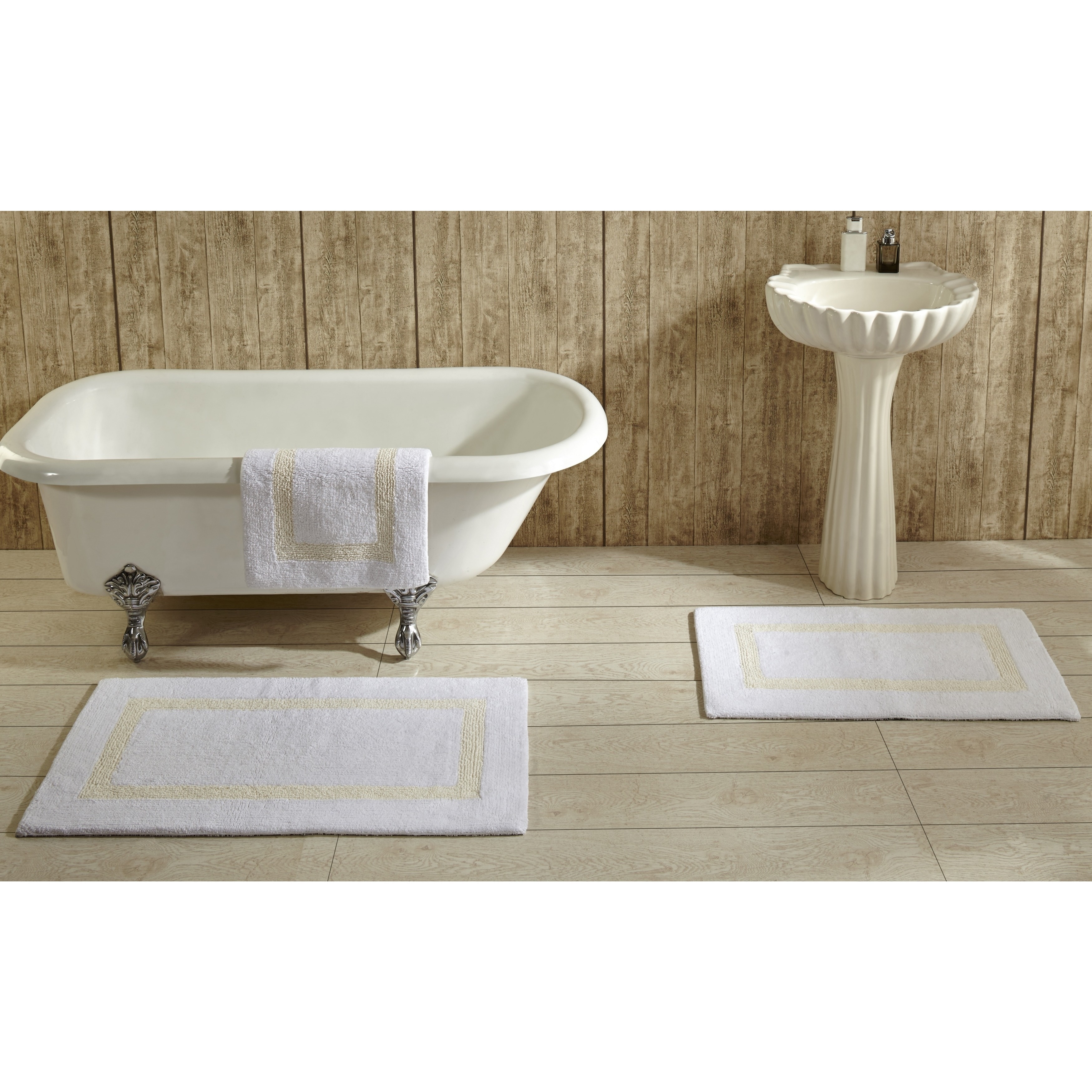 Hotel Collection Cotton Reversible Luxury Bath Rug By Better Hotel Collection Cotton Reversible Luxury Bath Rug By Better Trends On Free Shipping Orders Over 45 8873491