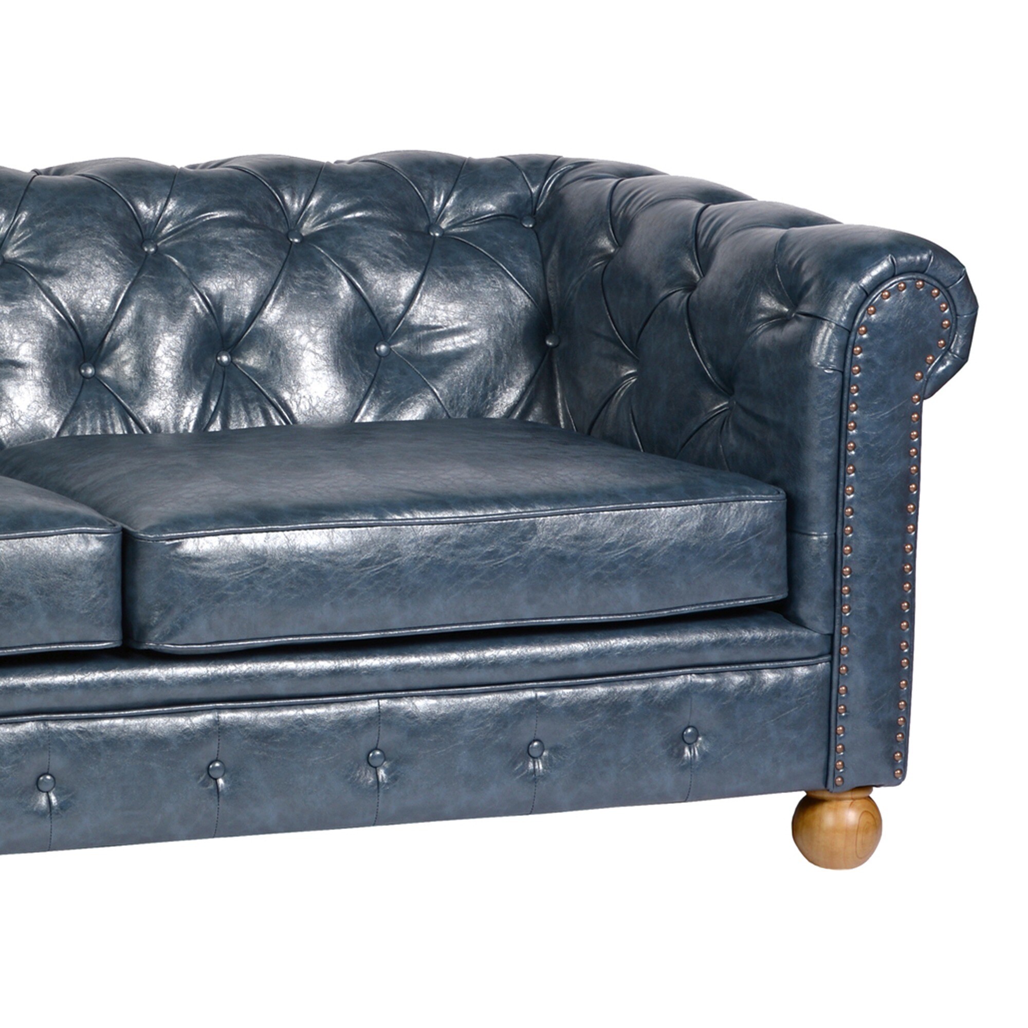 Winston Vintage Blue Chesterfield Sofa
