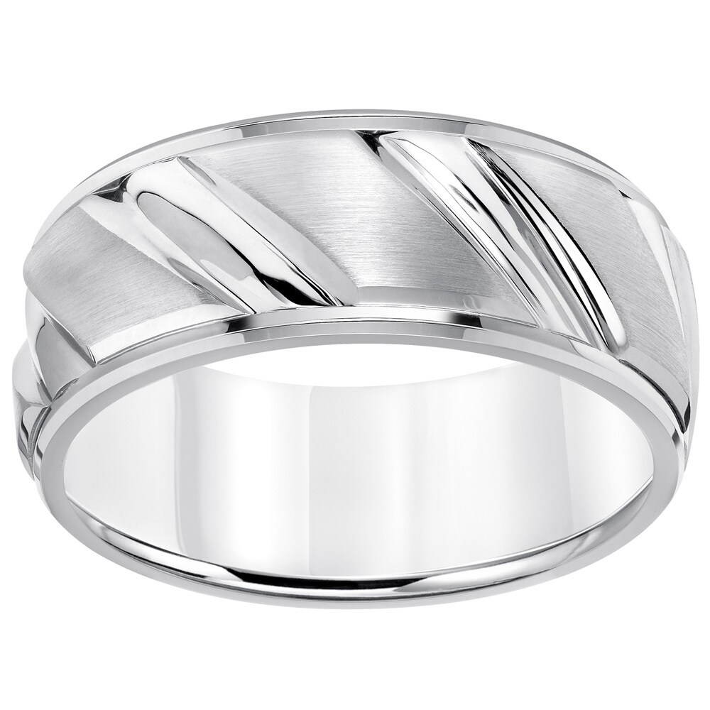 Cambridge White Tungsten Men S Carbide Diagonal 9mm Comfort Fit Cambridge White Tungsten Men S Carbide Diagonal 9mm Comfort Fit Wedding Band Free Shipping Today 16177935