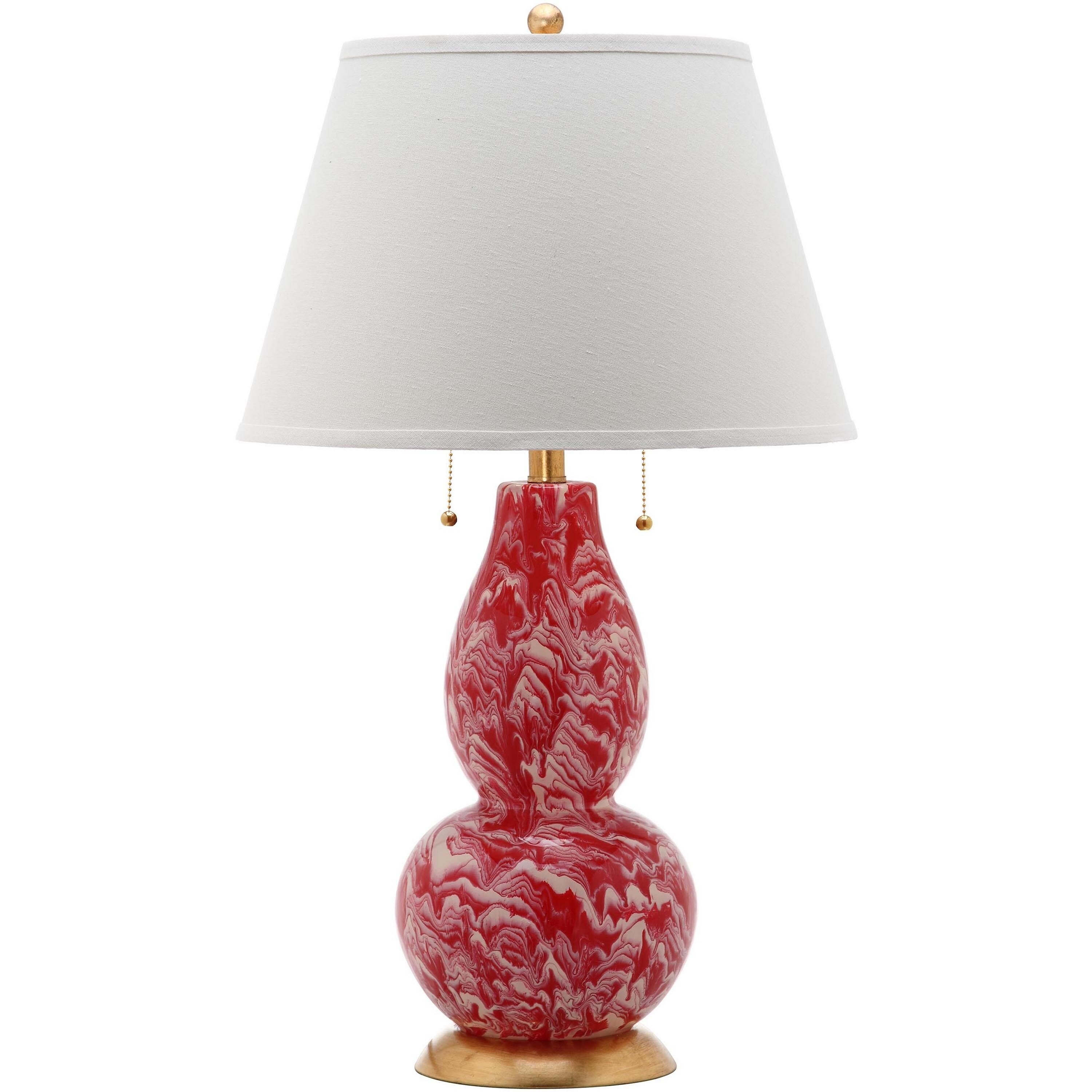 Safavieh Lighting 28 5 Inch Red And White Color Swirls Gl Safavieh Lighting 28 5 Inch Red And White Color Swirls Gl Table Lamp Set Of 2 On Free Shipping Today 9043324
