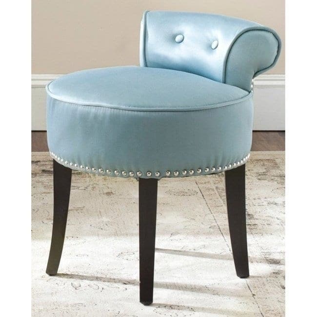 Safavieh Georgia Teal Vanity Stool On Free Shipping Safavieh Georgia Teal Vanity Stool On Free Shipping Today 9048887
