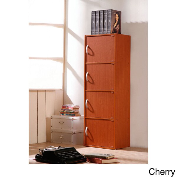 4 Door Wood Storage Cabinet 47 3 H X 16 W 12 D