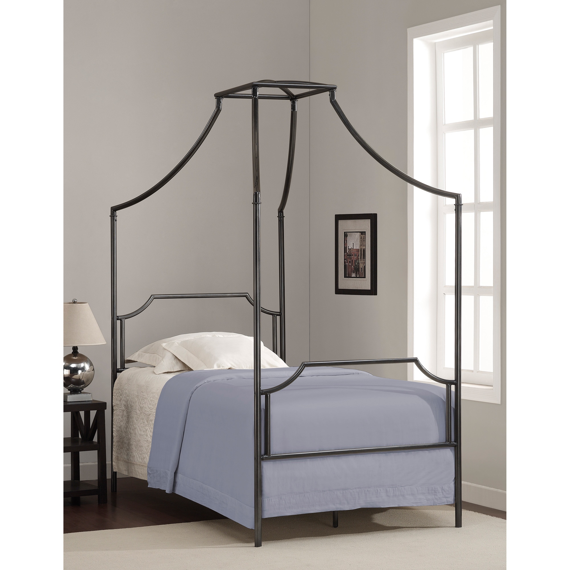 The Curated Nomad Bailey Twin Size Metal Canopy Bed Free The Curated Nomad Bailey Twin Size Metal Canopy Bed Free Shipping Today 9086920