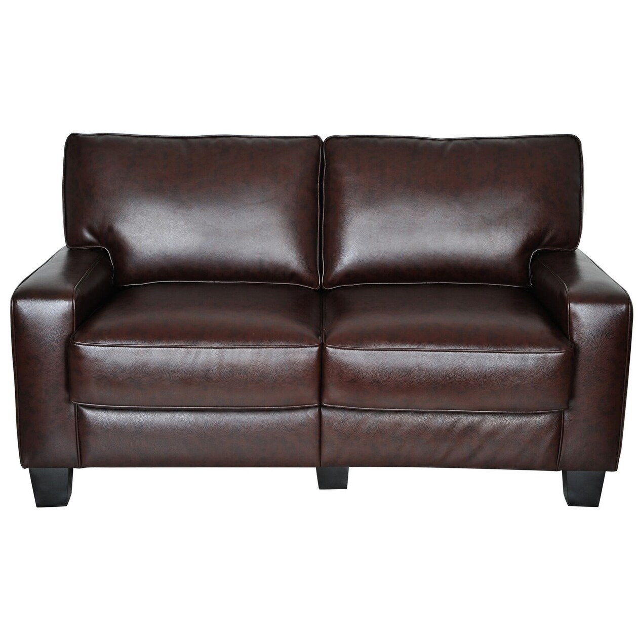 Serta Rta Monaco Collection 60 Inch Brown Leather Sofa