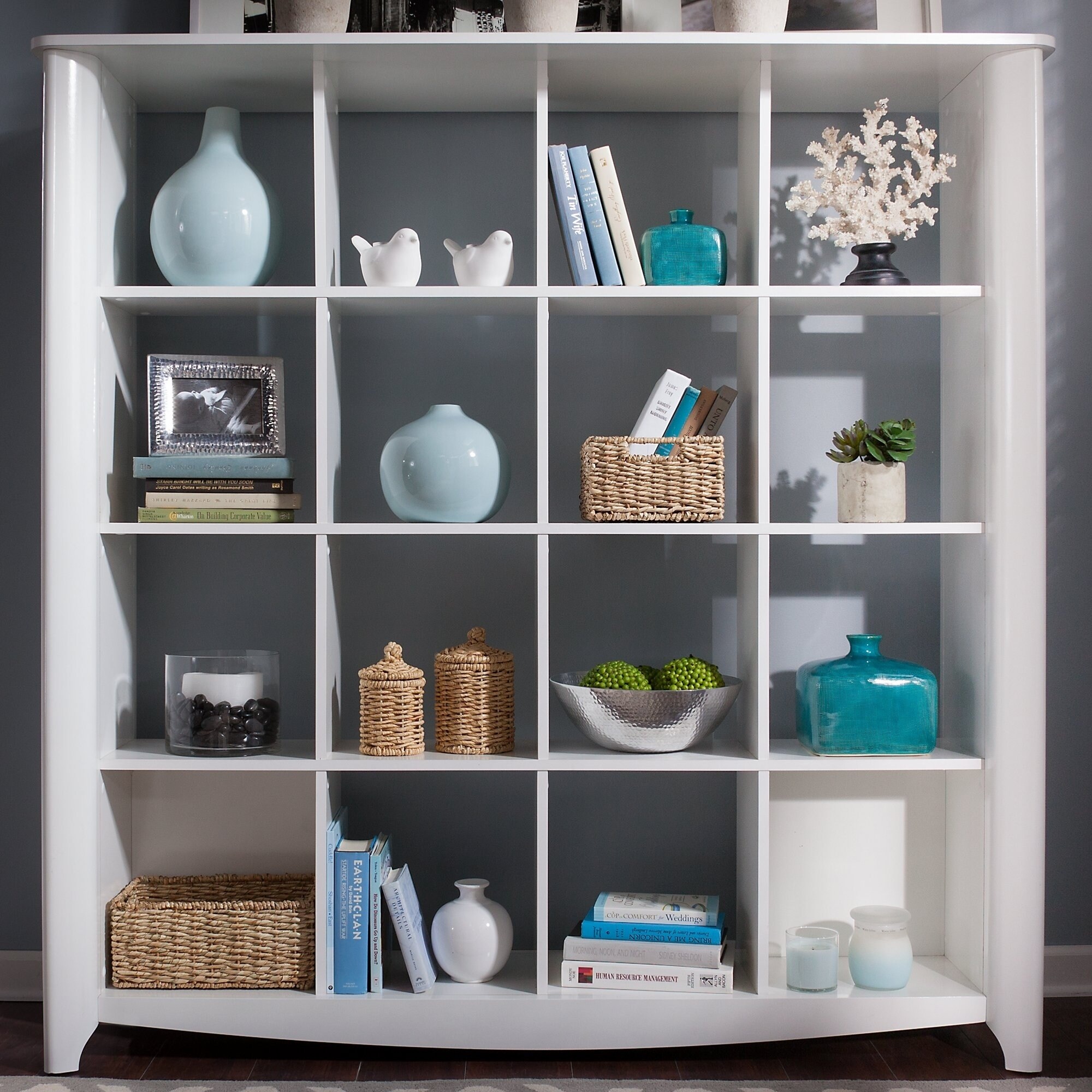 Bush Furniture Aero Writing Desk With 16 Cube Bookcase Room Bush Furniture Aero Writing Desk With 16 Cube Bookcase Room Divider Free Shipping Today 9096765