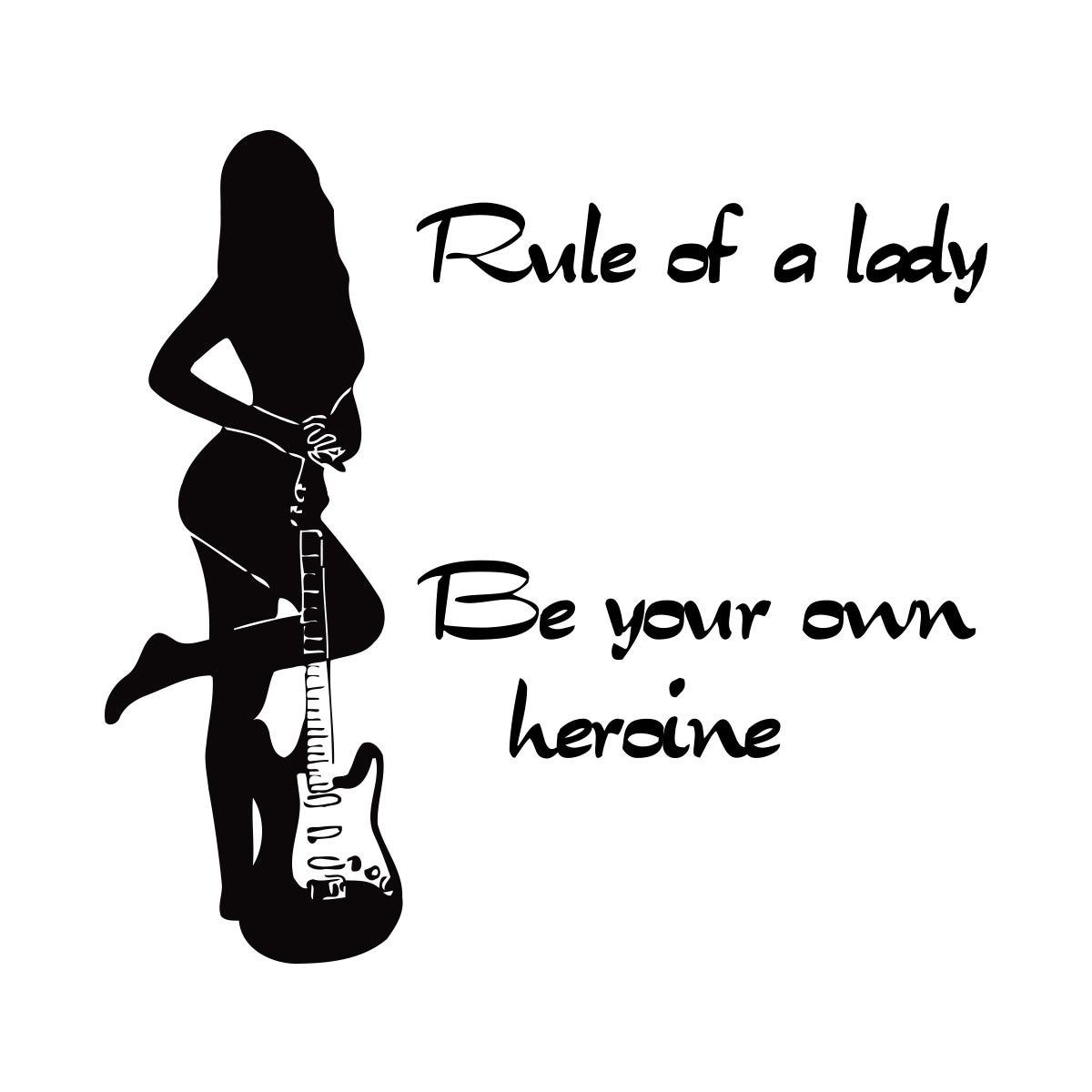 Be Your Own Heroine Quote Vinyl Wall Art Overstock 9098327