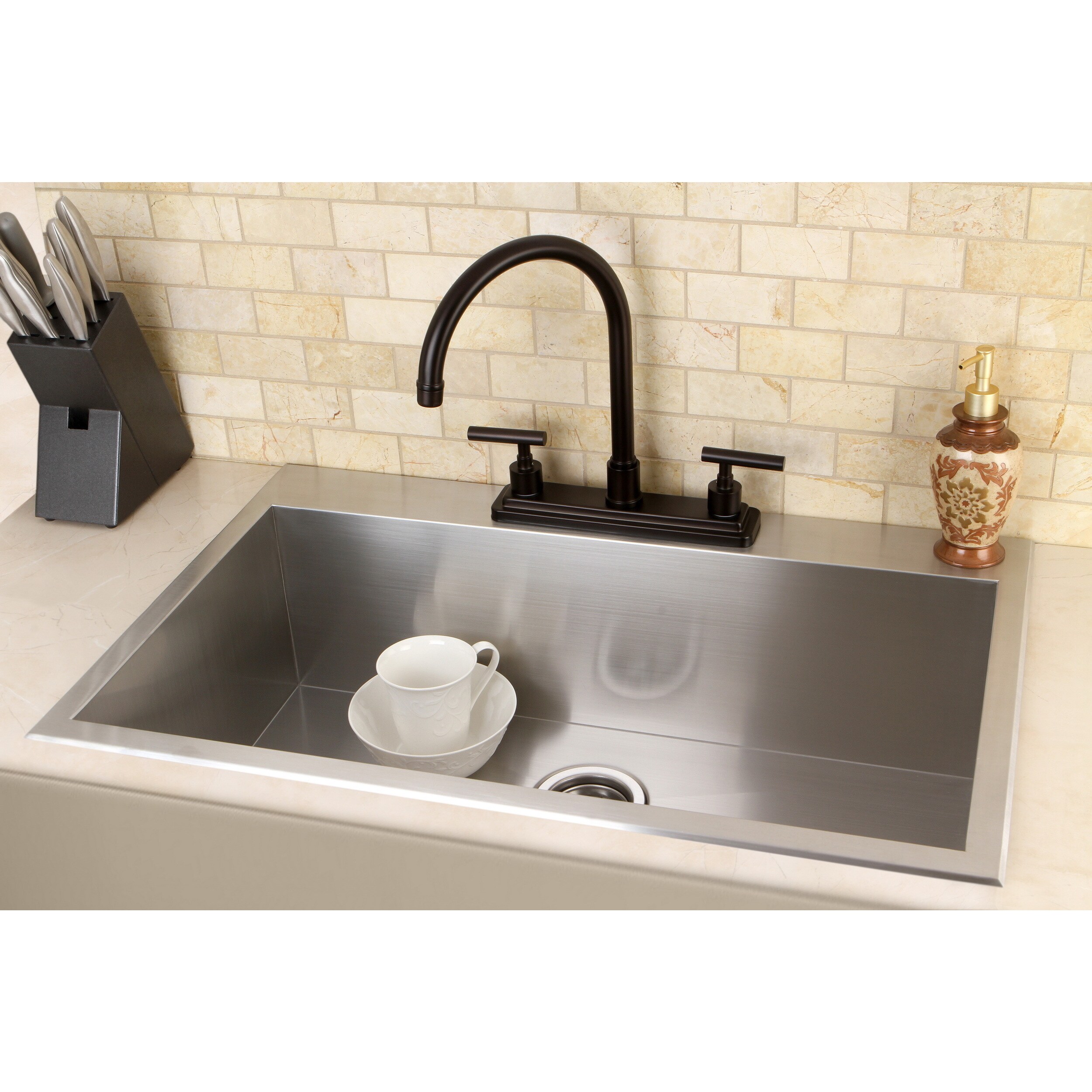Topmount 31 5 Inch Single Bowl Stainless Steel Kitchen Sink Overstock Com Shopping The Best Deals On Kitchen Sinks