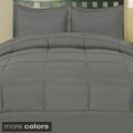 Plush Solid Color Box Stitch Down Alternative Comforter