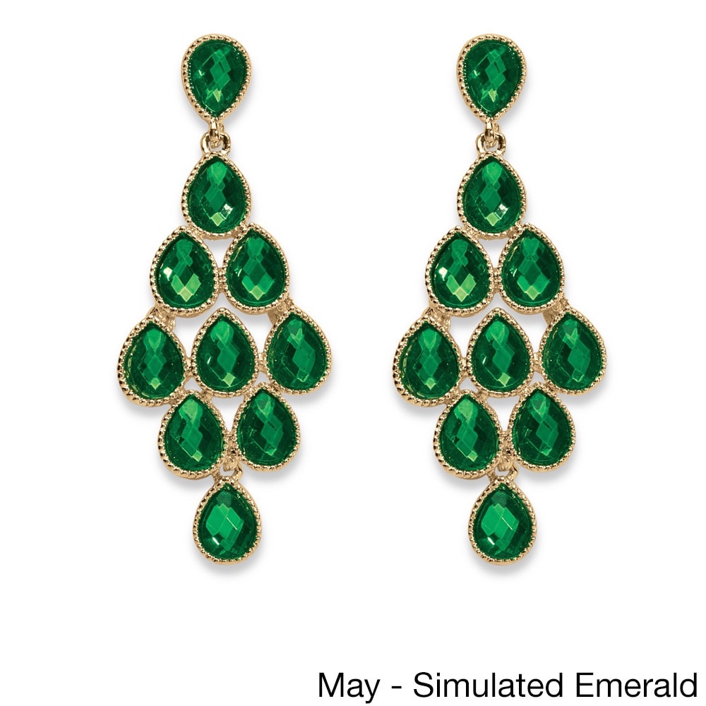 Yellow Gold Birthstone Chandelier Earrings On Free Yellow Gold Birthstone Chandelier Earrings On Free Orders Over 45 Com 9164442