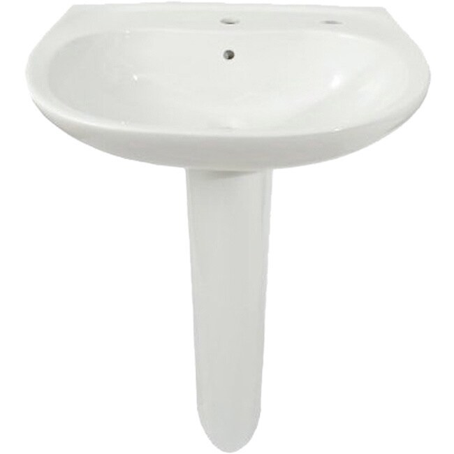Toto Supreme Pedestal Vitreous China Bathroom Sink Lpt241g 01 Cotton White