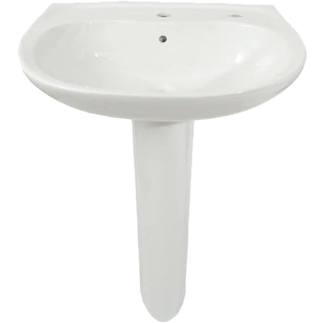 Toto Supreme Pedestal Vitreous China Bathroom Sink Lpt241g 01 Cotton White