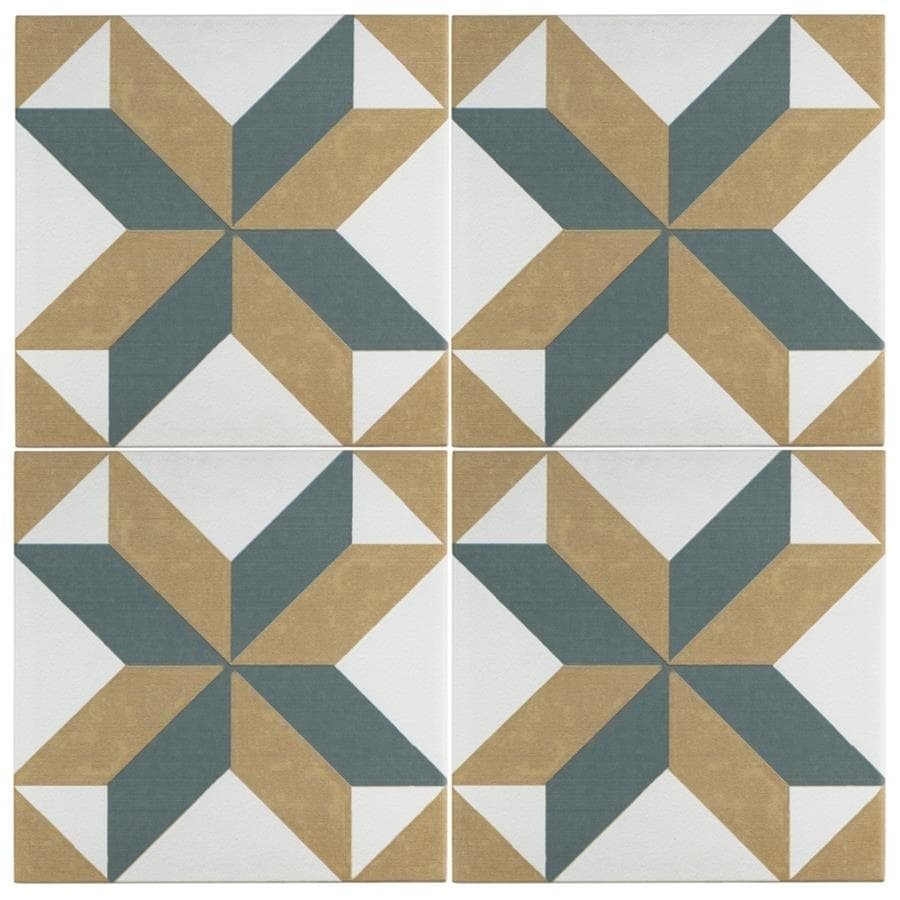 Somertile 7 75x7 75 Inch Renaissance Pattern Ceramic Floor And Somertile 7 75x7 75 Inch Renaissance Pattern Ceramic Floor And Wall Tile 25 Tiles 11 Sqft Free Shipping Today 9231216