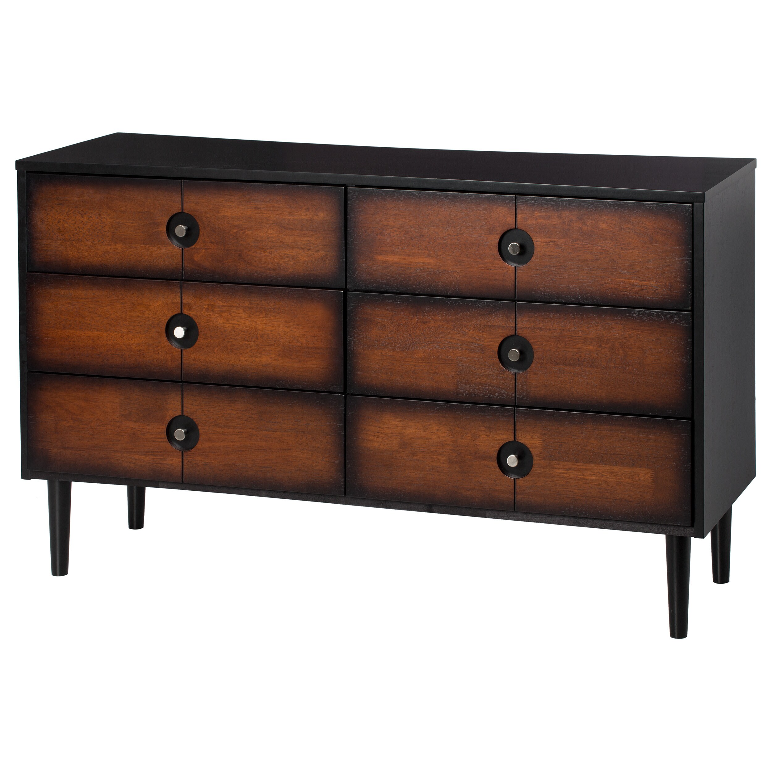 Allen Black And Cherry 6 Drawer Mid Century Style Dresser Free Allen Black And Cherry 6 Drawer Mid Century Style Dresser Free Shipping Today 80005417