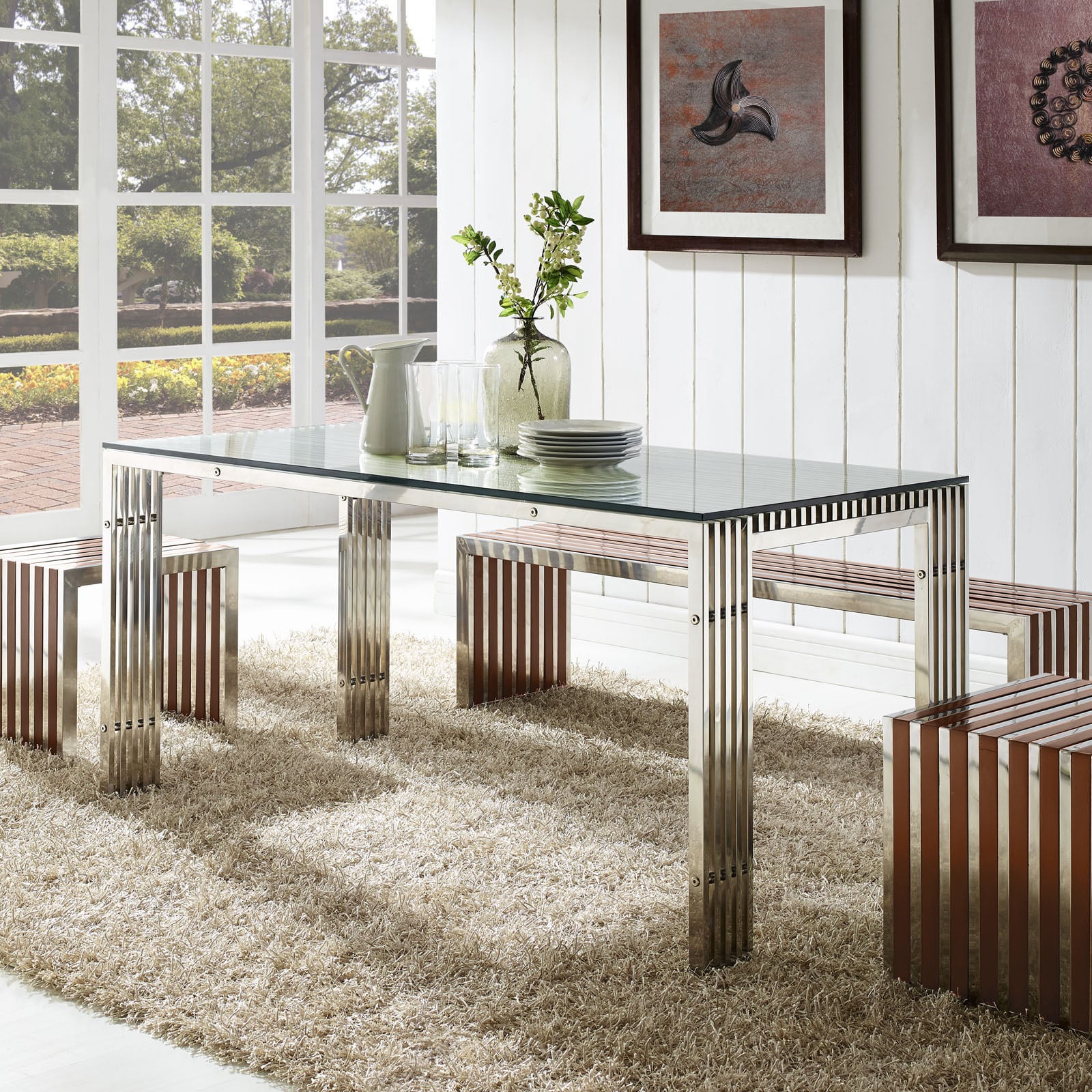 Gridiron Stainless Steel Dining Table Free Shipping Today - Gridiron Stainless Steel Dining Table Free Shipping Today Overstockcom gridiron stainless steel dining table free shipping today - gridiron stainless steel dining table free shipping today overstockcom