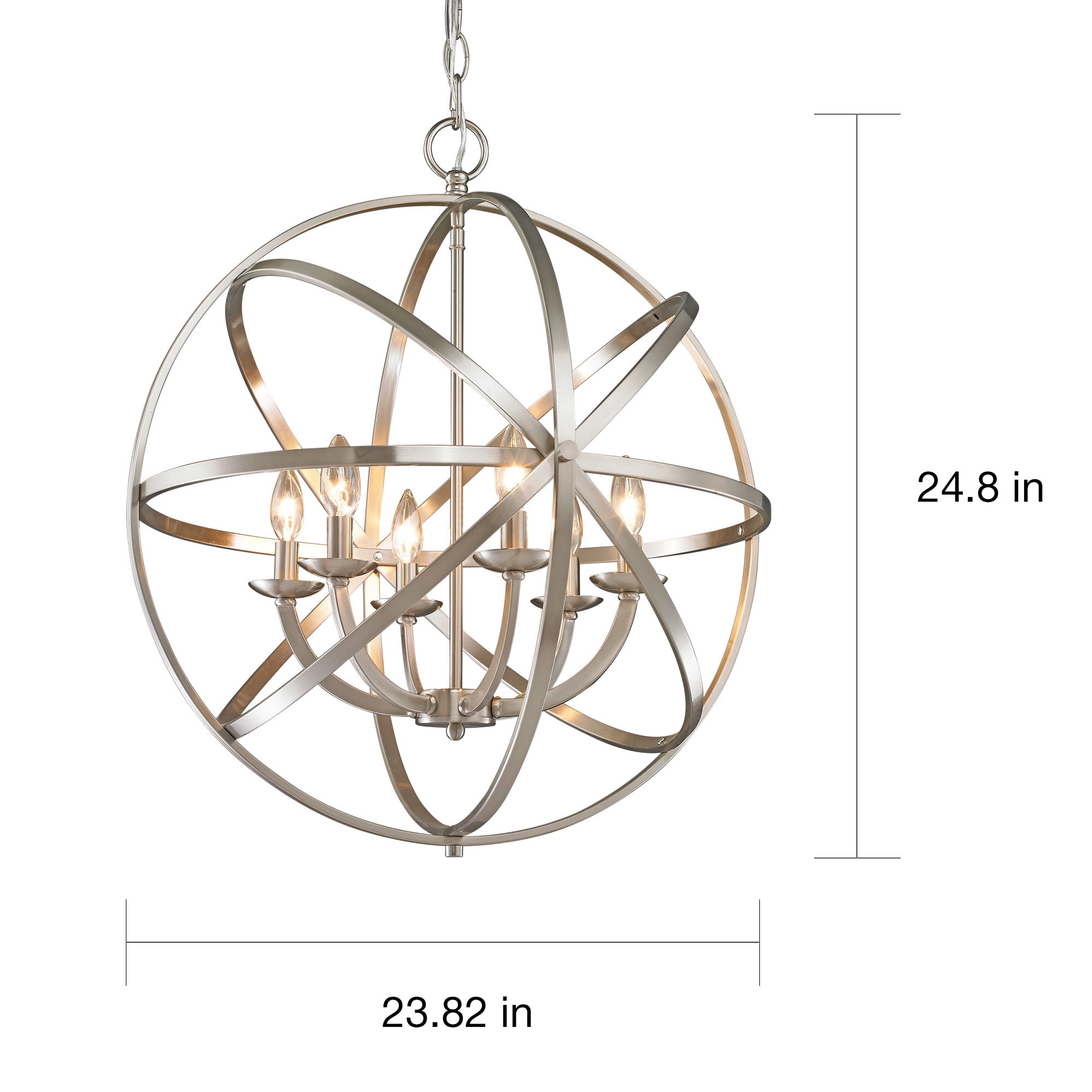 Avery Home Lighting Aranya 6 Light Brushed Nickel Chandelier Avery Home Lighting Aranya 6 Light Brushed Nickel Chandelier Free Today Com 9246642