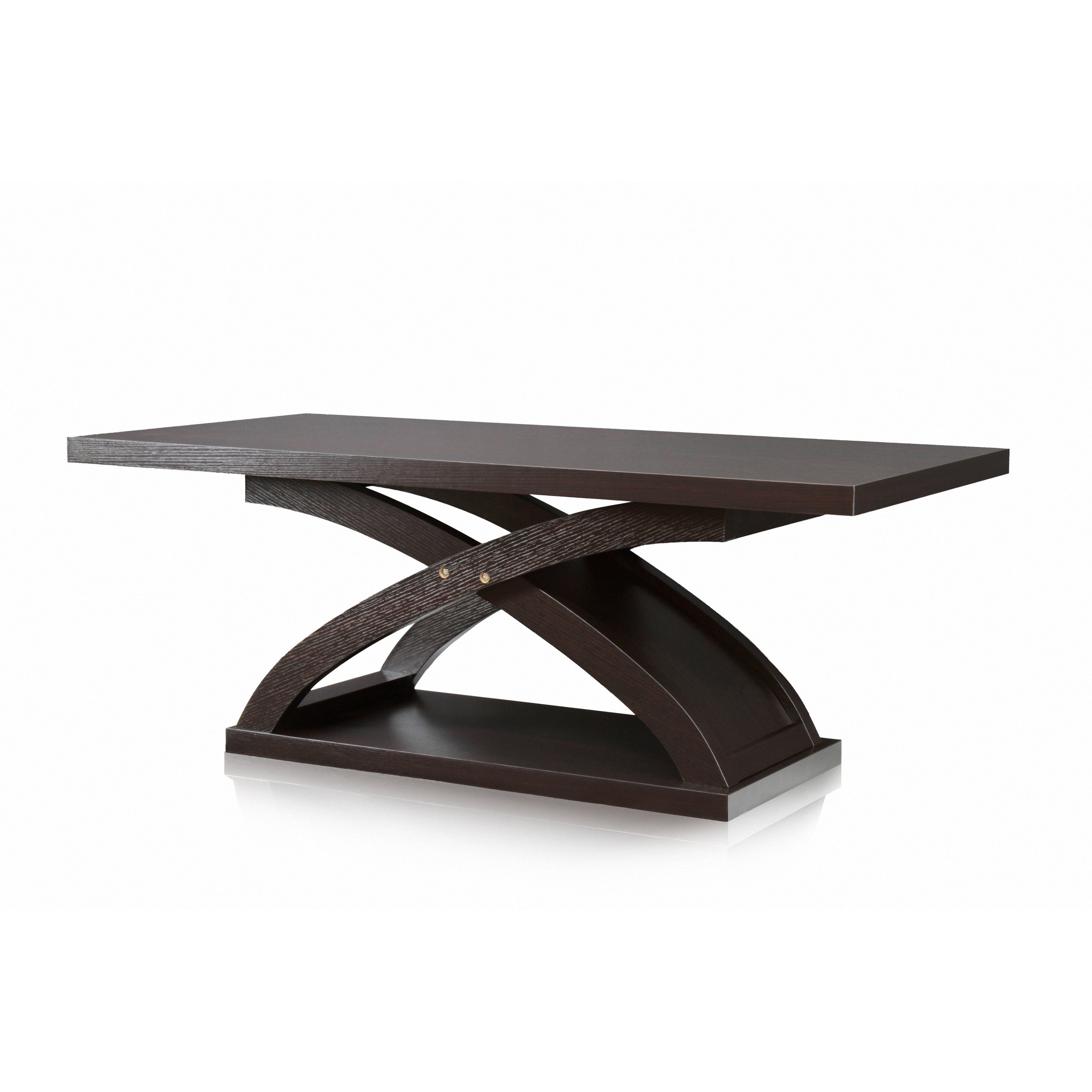 Furniture Of America Barkley Espresso Wood X Base Coffee Table Furniture Of America Barkley Espresso Wood X Base Coffee Table