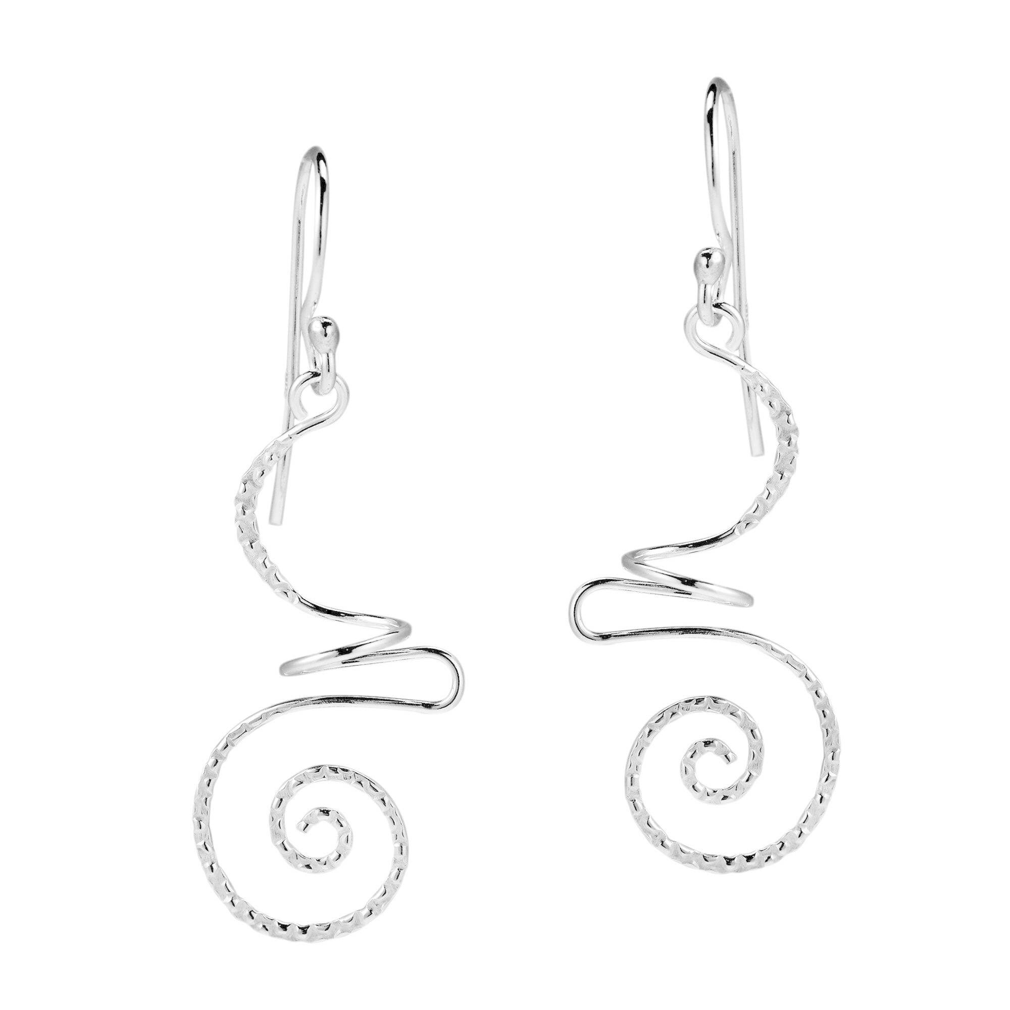 Handmade Intricate Abstract Swirls Sterling Silver Dangle Handmade Intricate Abstract Swirls Sterling Silver Dangle Earrings Thailand On Free Shipping Orders Over 45 9273580