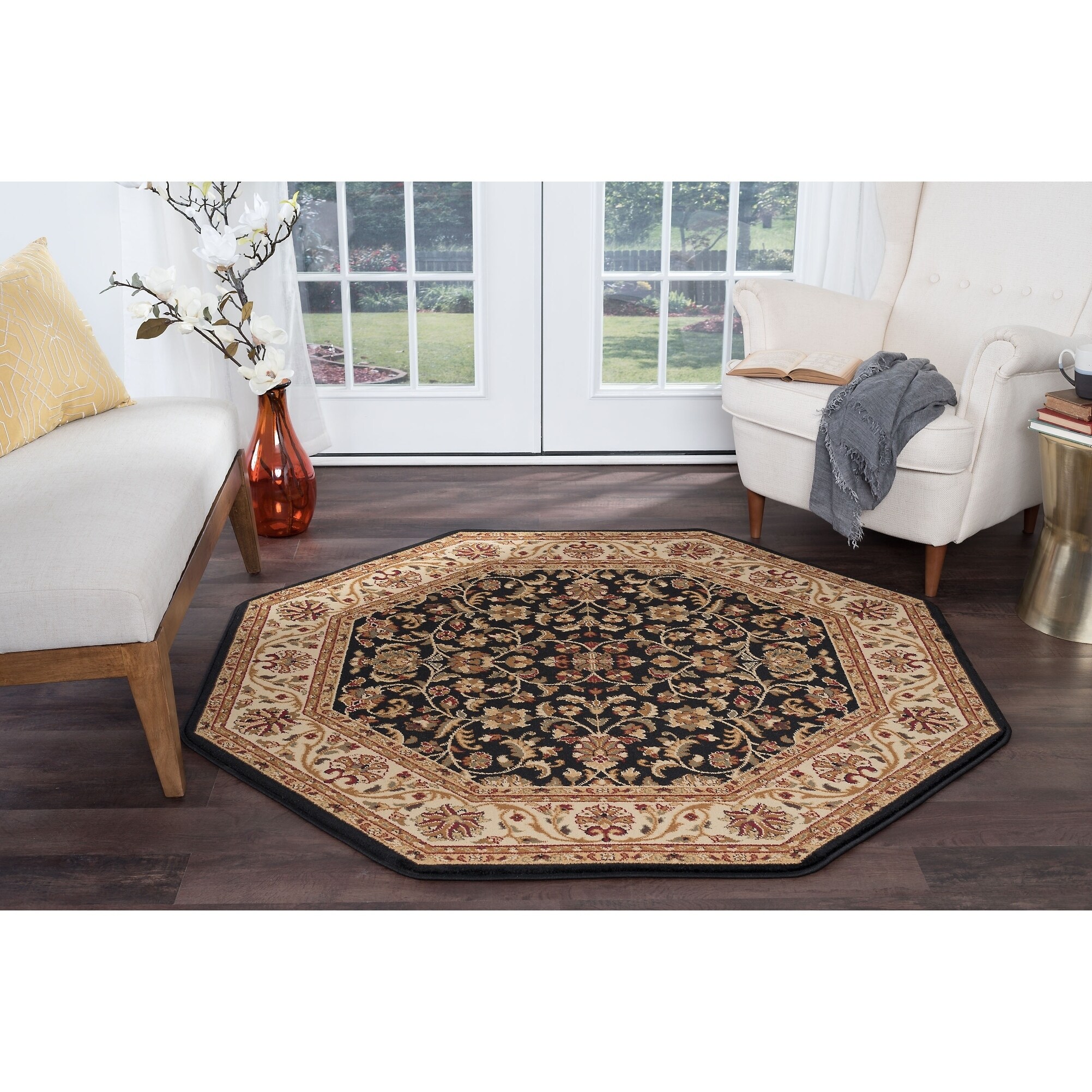 Alise Soho Octagon Transitional Area Rug 7 10 Round Alise Soho Octagon Transitional Area Rug 7 10 Round Free Shipping Today 16468370