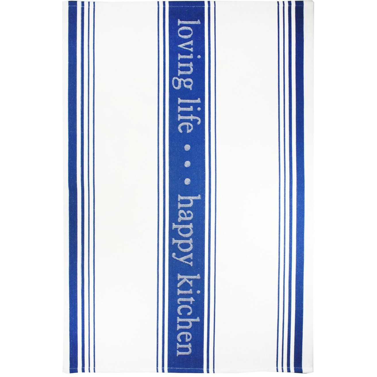 MUkitchen Indigo Loving Life Cotton Jacquard Kitchen Towel