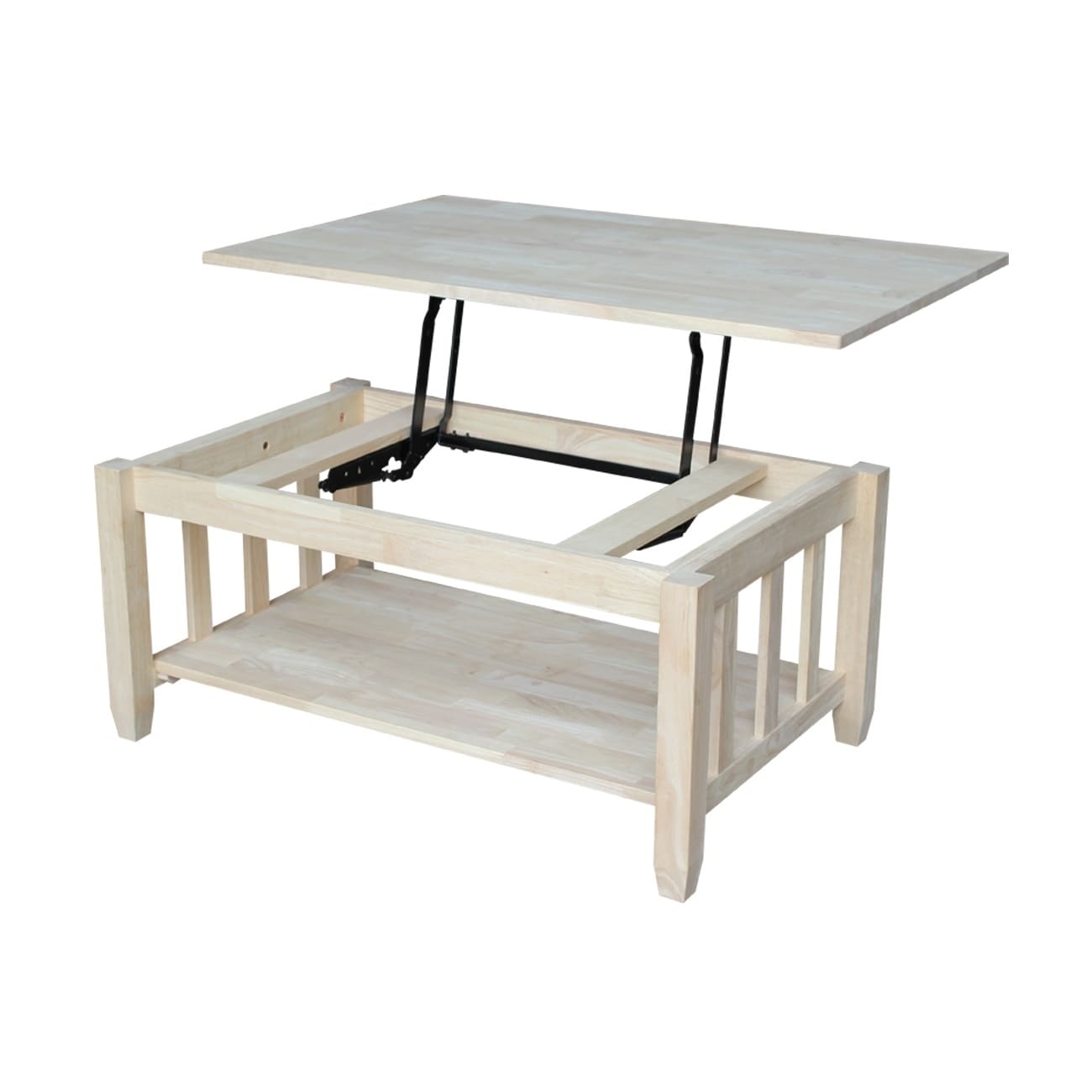 Unfinished Solid Parawood Mission Tall Lift Top Coffee Table Unfinished Solid Parawood Mission Tall Lift Top Coffee Table Free Shipping Today 16555051