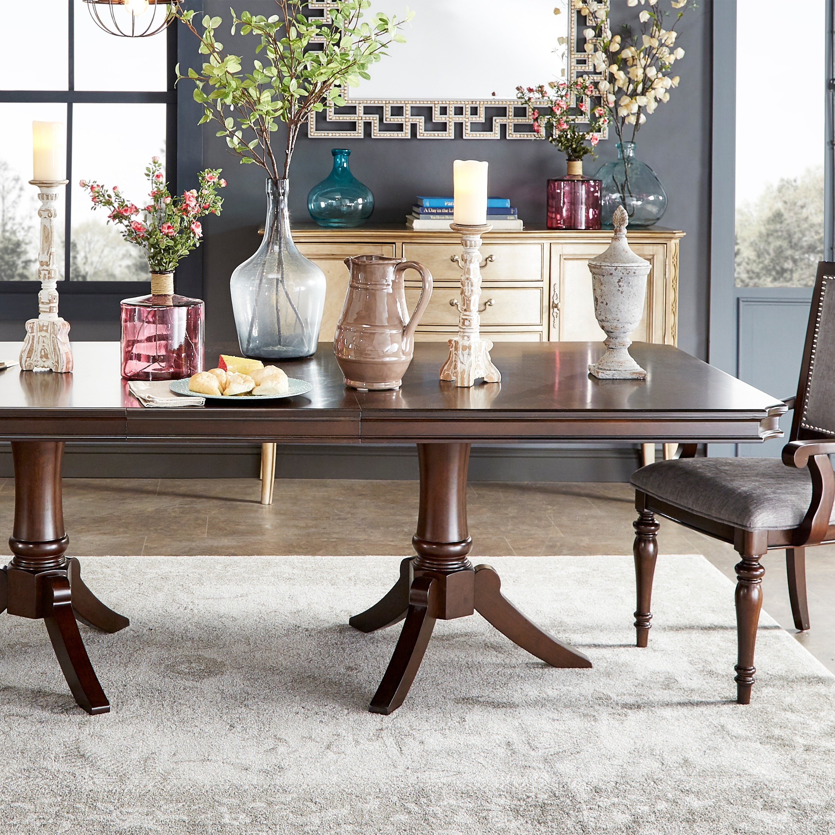 Lasalle Espresso Pedestal Extending Dining Table By Inspire Q Lasalle Espresso Pedestal Extending Dining Table By Inspire Q Clic
